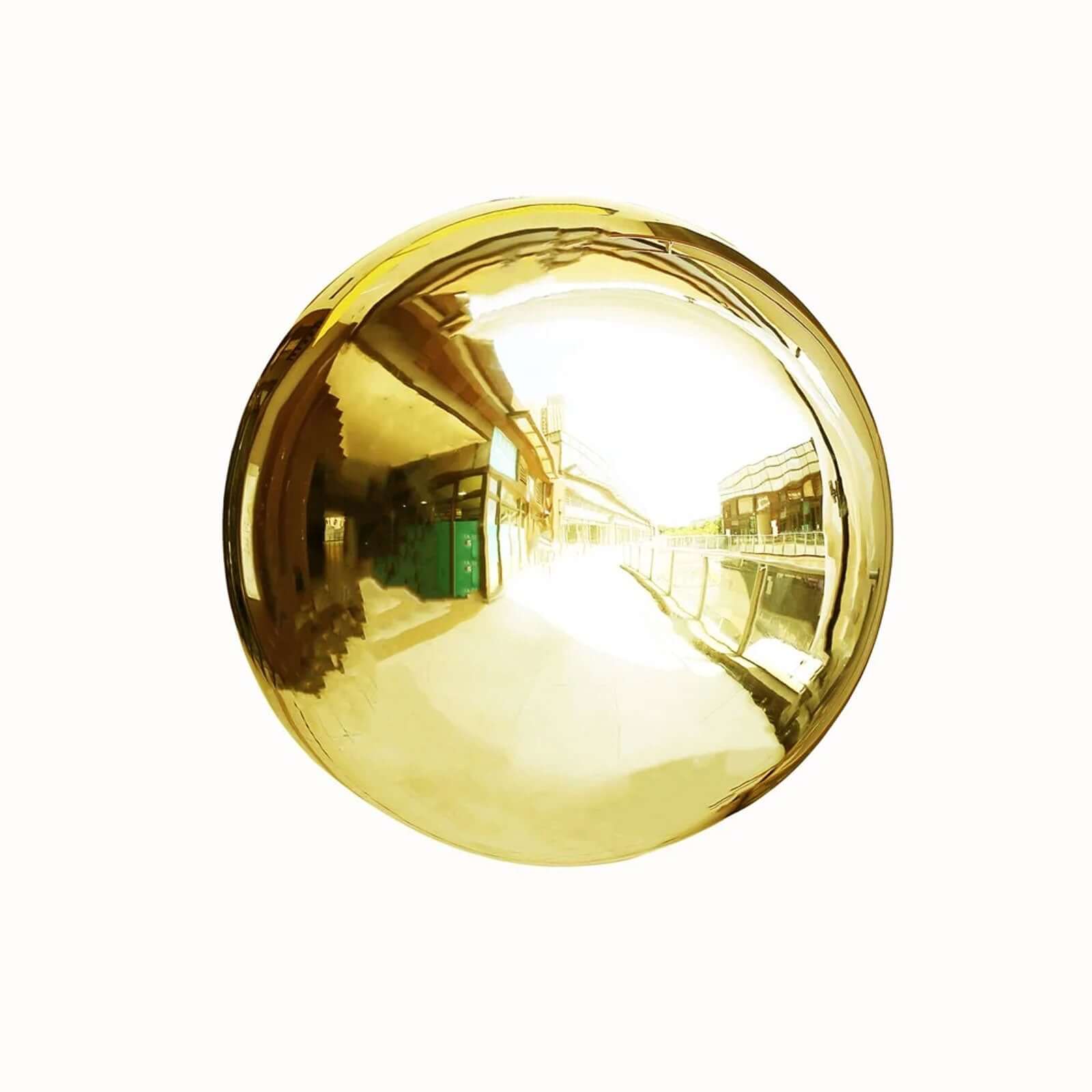 Stainless Steel Gazing Globe Mirror Ball 20" Reflective Shiny Hollow Sphere Gold - Outdoor Garden Décor - Image 7