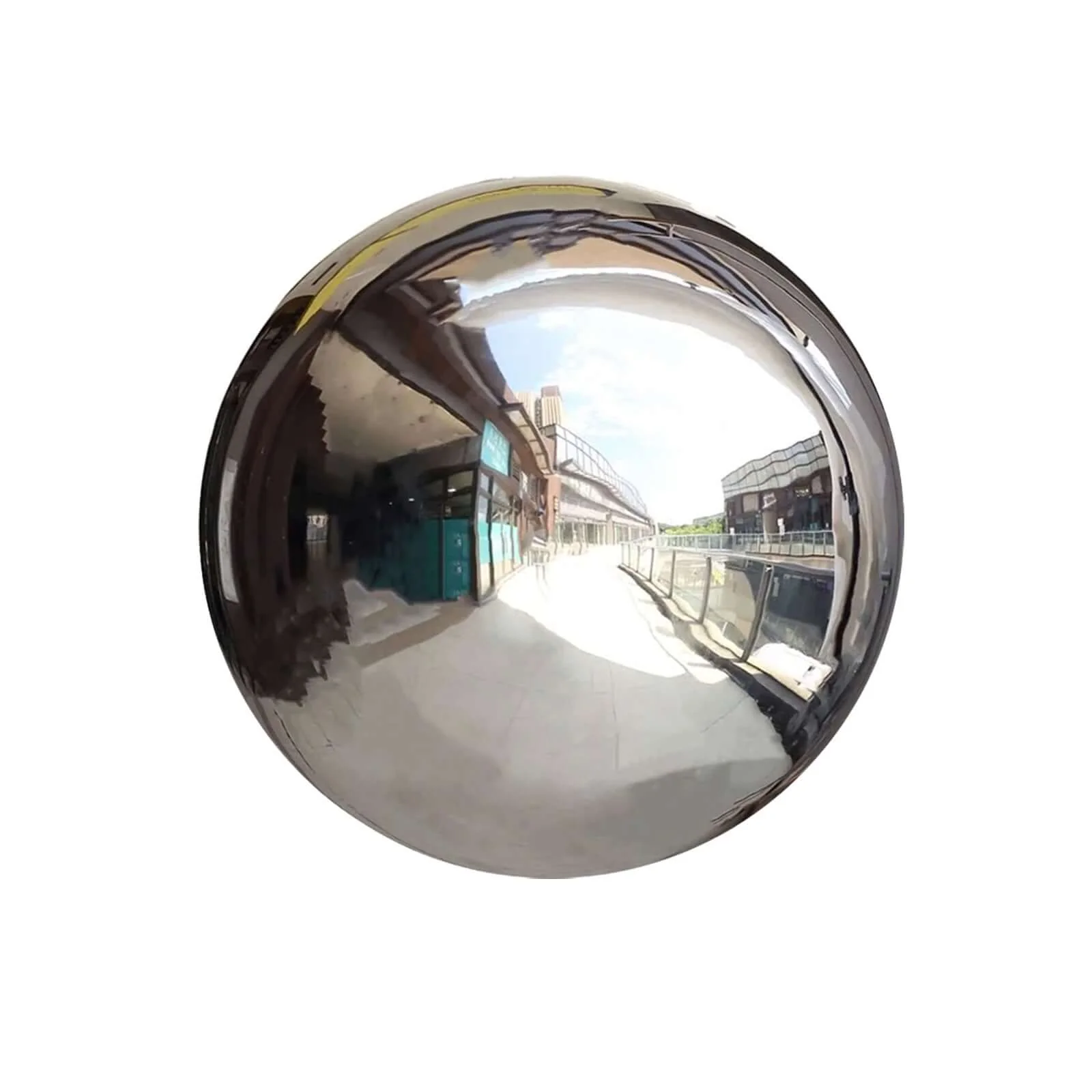 Stainless Steel Gazing Globe Mirror Ball 20" Reflective Shiny Hollow Sphere Silver - Outdoor Garden Décor - Image 7