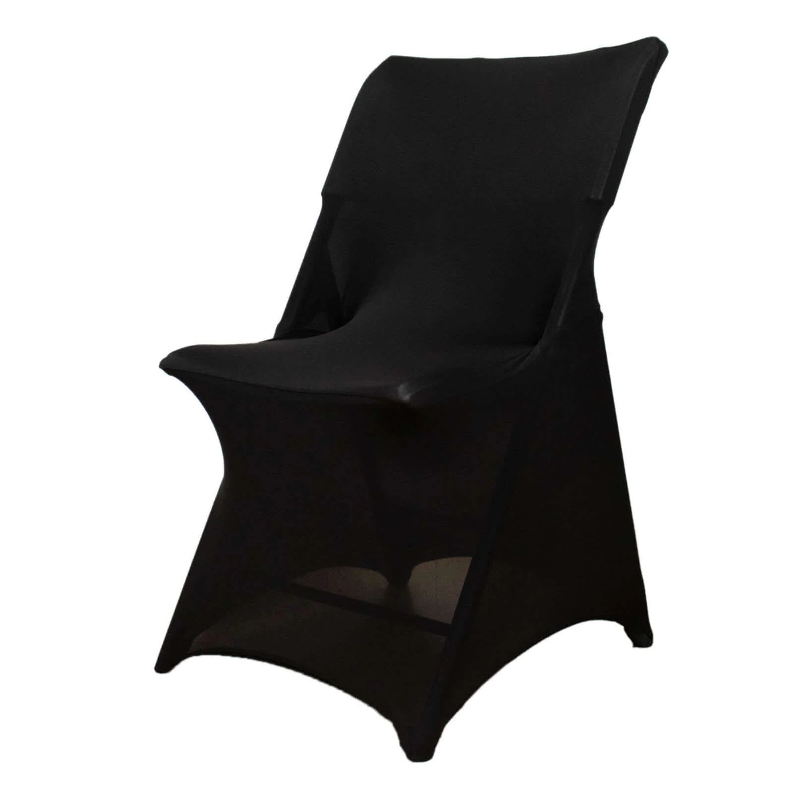 Stretch Spandex Chair Cover Black - Durable Secure Fit Slipcover for Lifetime Folding Chairs - Image 6