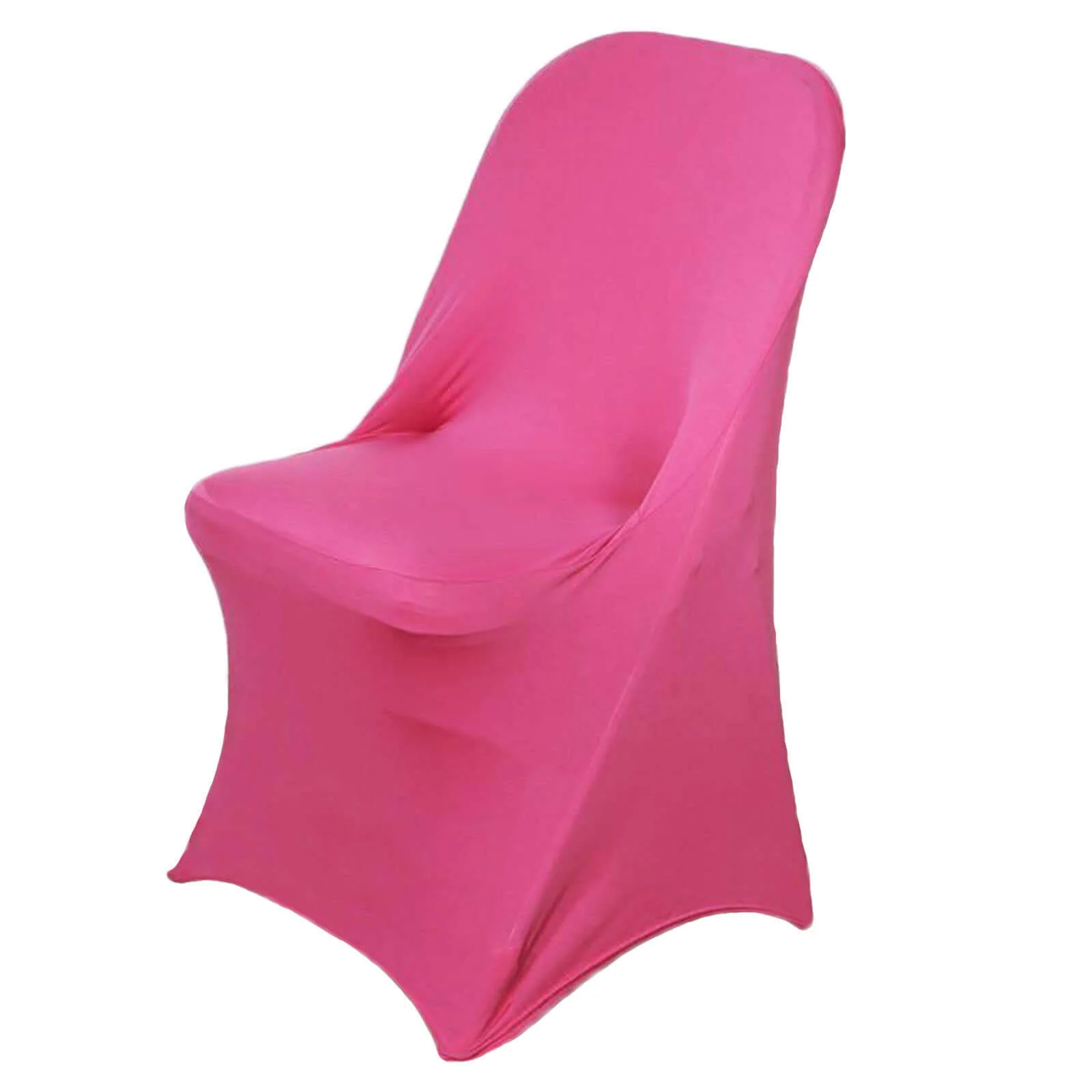 Stretch Spandex Folding Chair Cover Fuchsia - Durable 160GSM Fitted Slipcover - Image 6