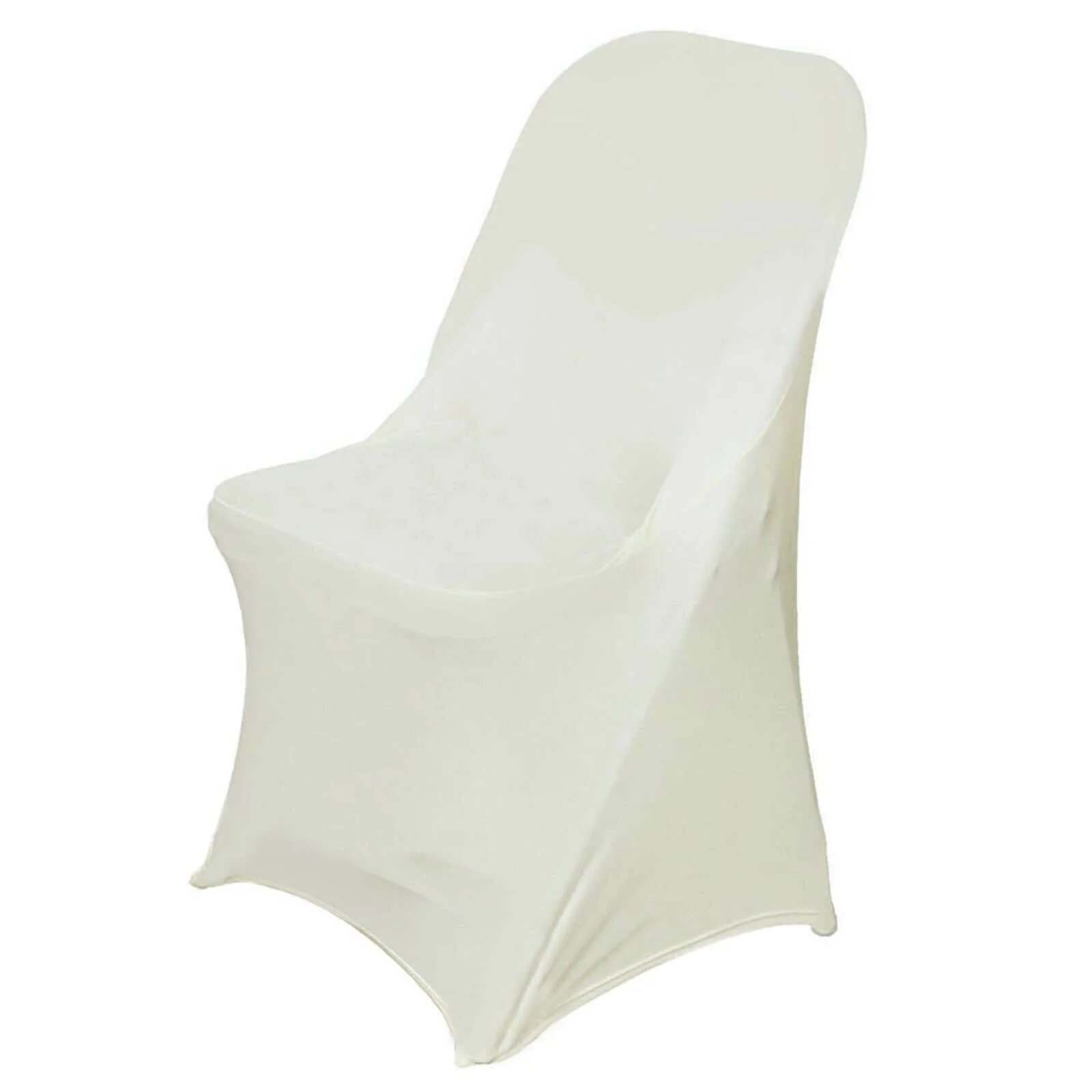 Stretch Spandex Folding Chair Cover Ivory - Durable 160GSM Fitted Slipcover - Image 6
