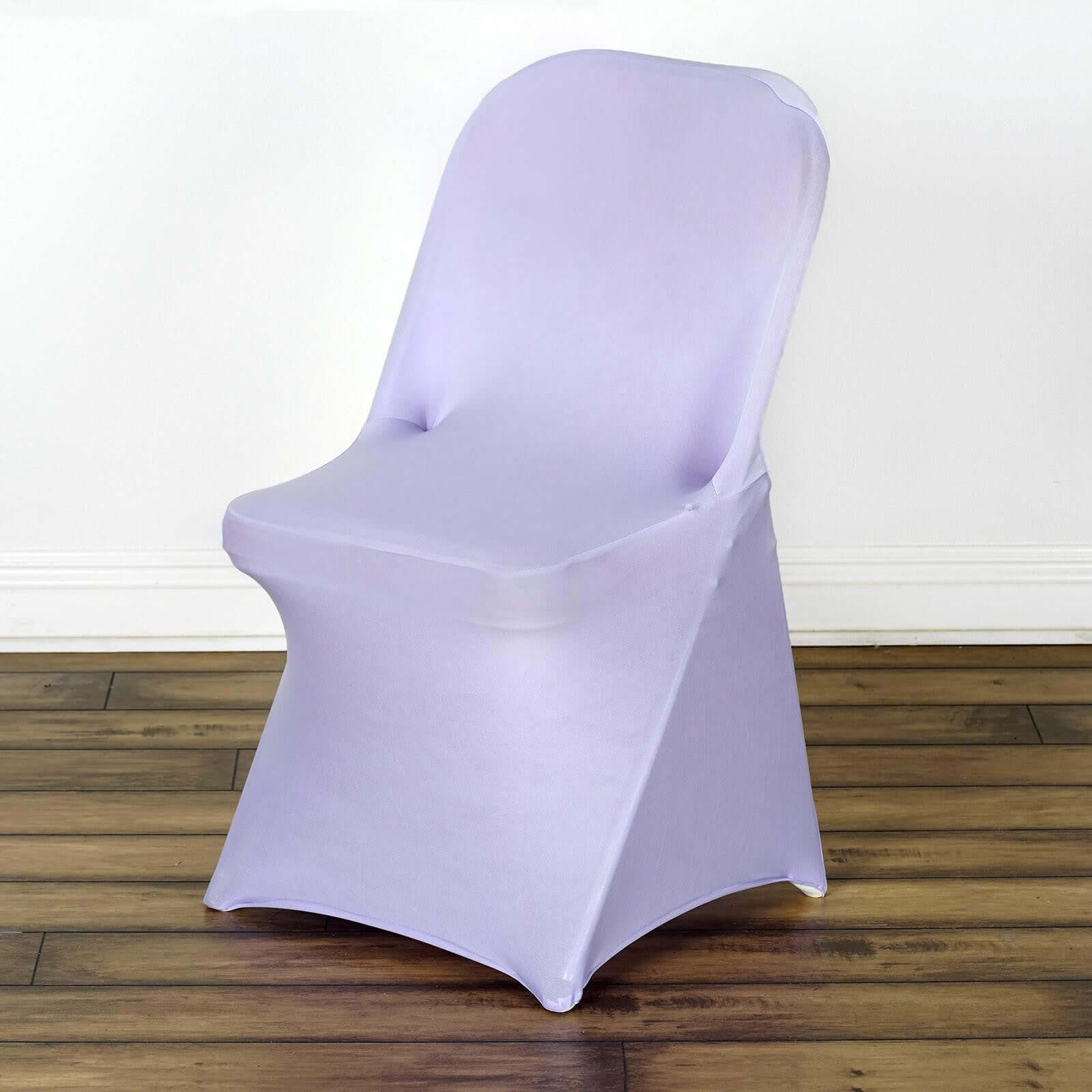 Stretch Spandex Folding Chair Cover Lavender Lilac - Durable 160GSM Fitted Slipcover