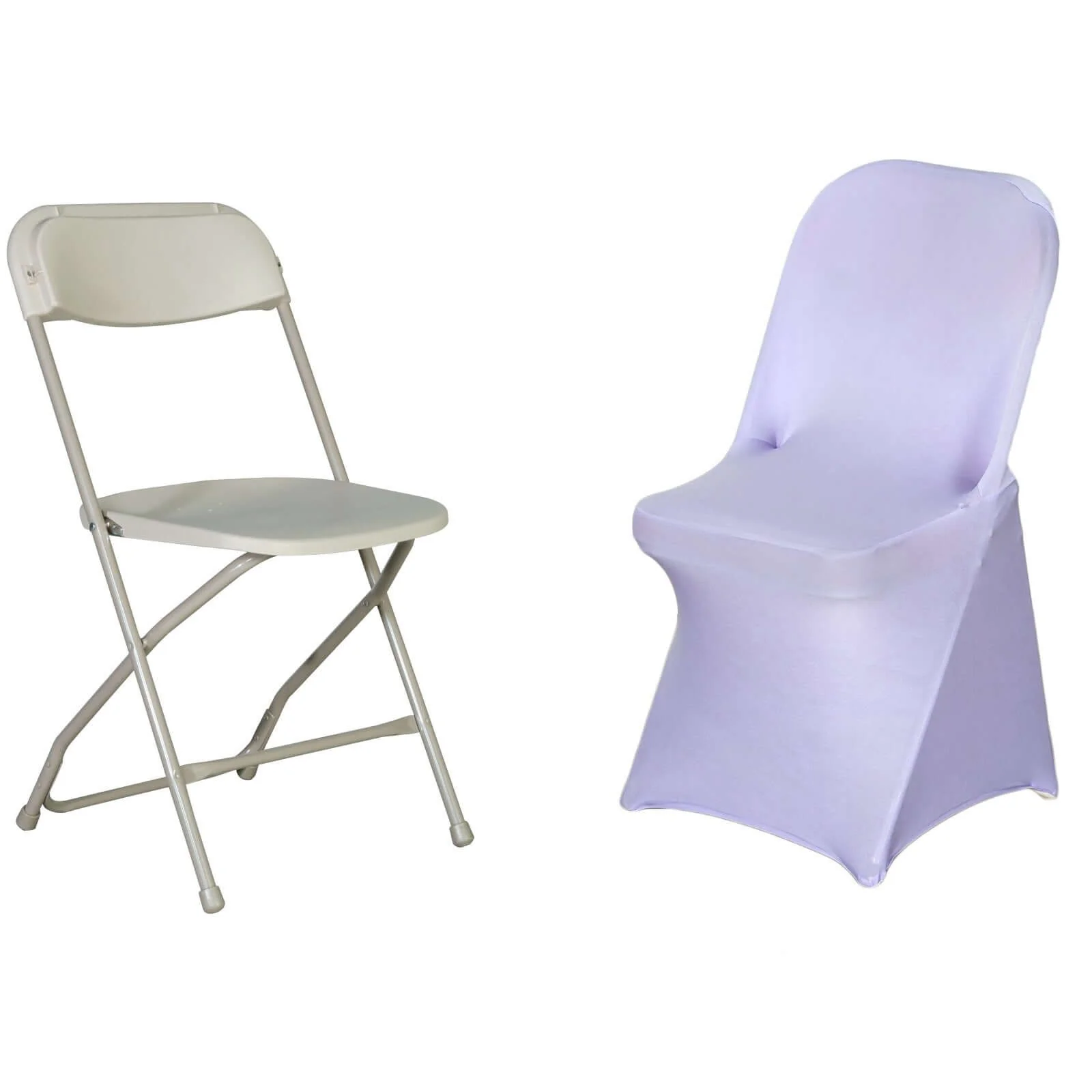 Stretch Spandex Folding Chair Cover Lavender Lilac - Durable 160GSM Fitted Slipcover - Image 5