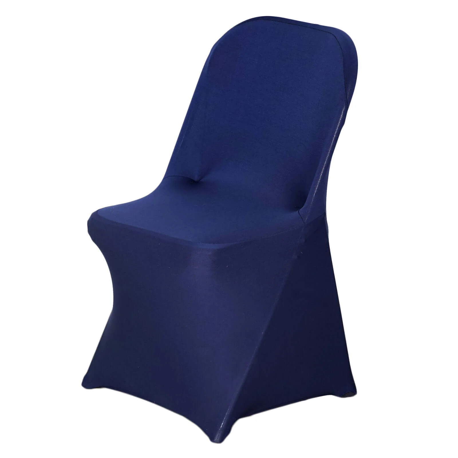 Stretch Spandex Folding Chair Cover Navy Blue - Durable 160GSM Fitted Slipcover - Image 6