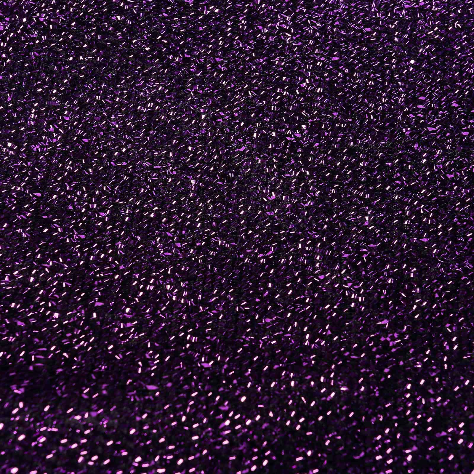 Stretch Spandex Folding Chair Cover Purple with Metallic Shimmer Tinsel Back Design - Durable Fitted Slipcover with Foot Pockets - Image 10