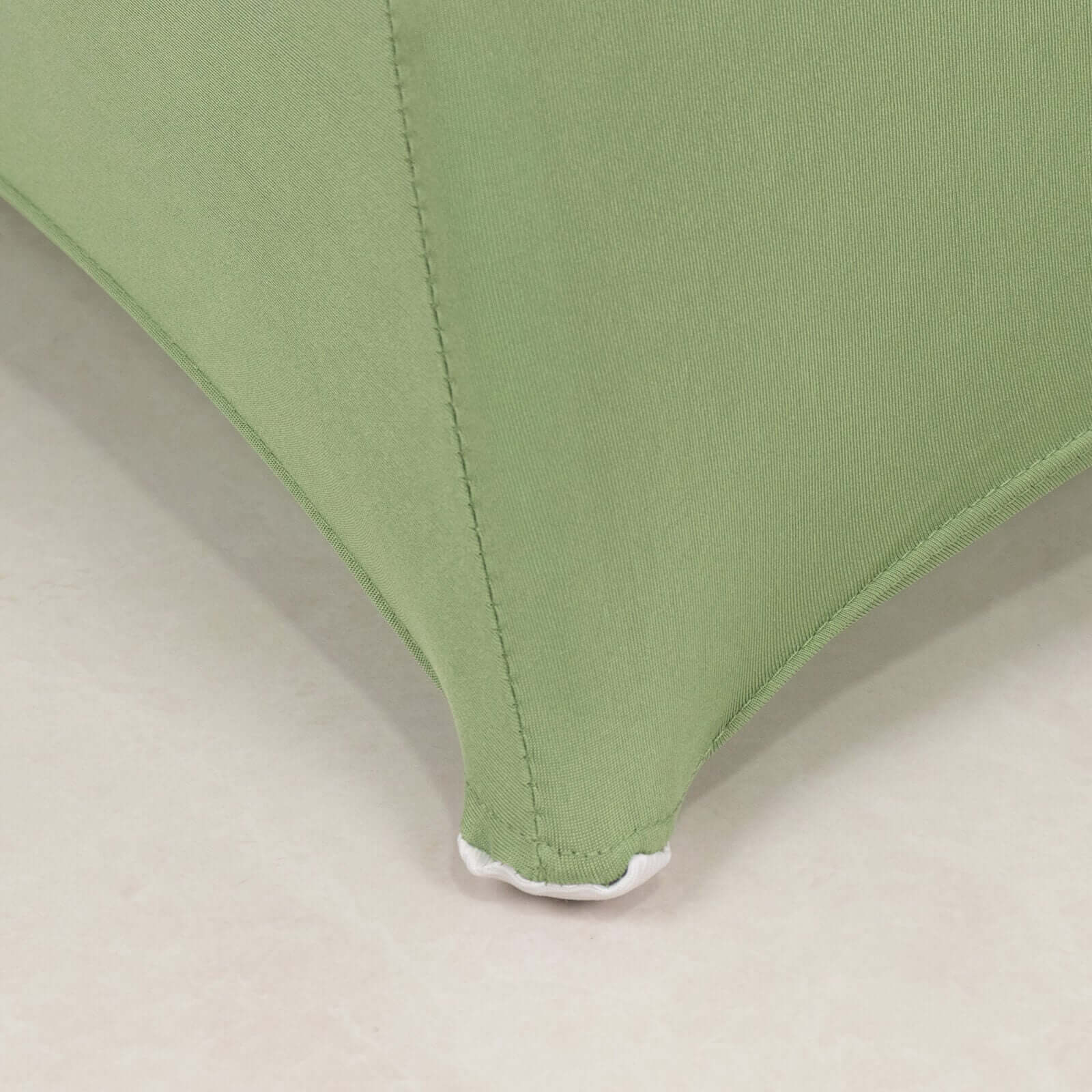 Stretch Spandex Folding Chair Cover Sage Green - Wrinkle Resistant Fitted Slipcover with Silver Rhinestone Buckled Sash Band Accent - Image 3
