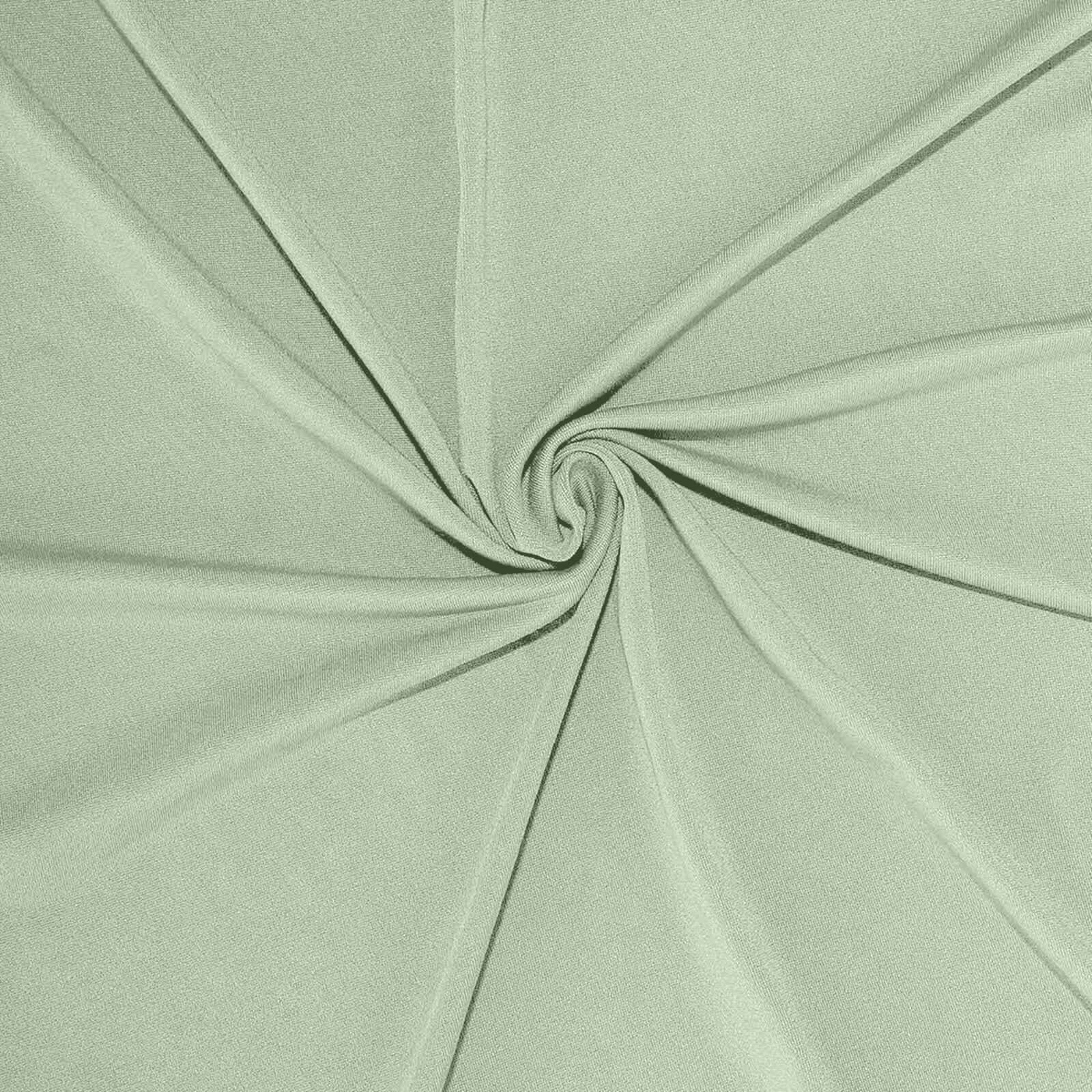 Stretch Spandex Rectangle Fitted Table Cover 96"x30" Sage Green - Wrinkle Free Form-Fitting Tablecloth - Image 8