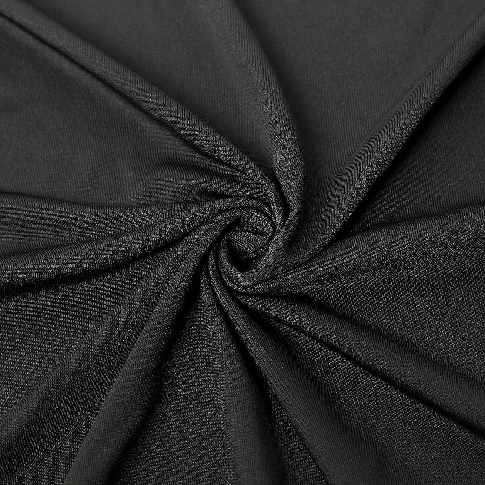 Stretch Spandex Rectangle Table Cover 96"x30" Black - Image 8