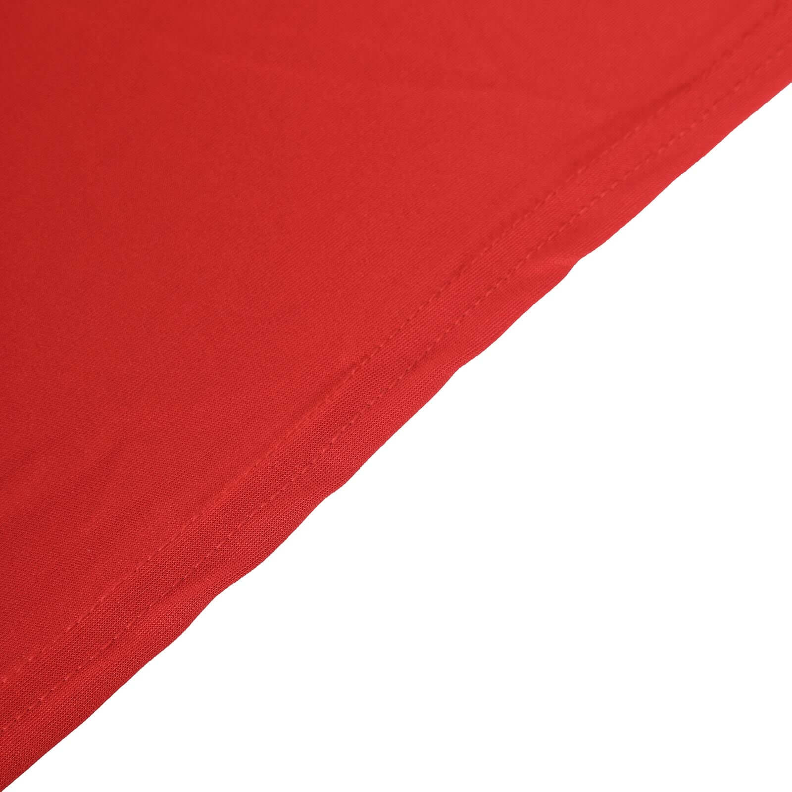 Stretch Spandex Rectangle Table Cover 96"x30" Red - Curved Open Back Fitted Tablecloth - Image 13