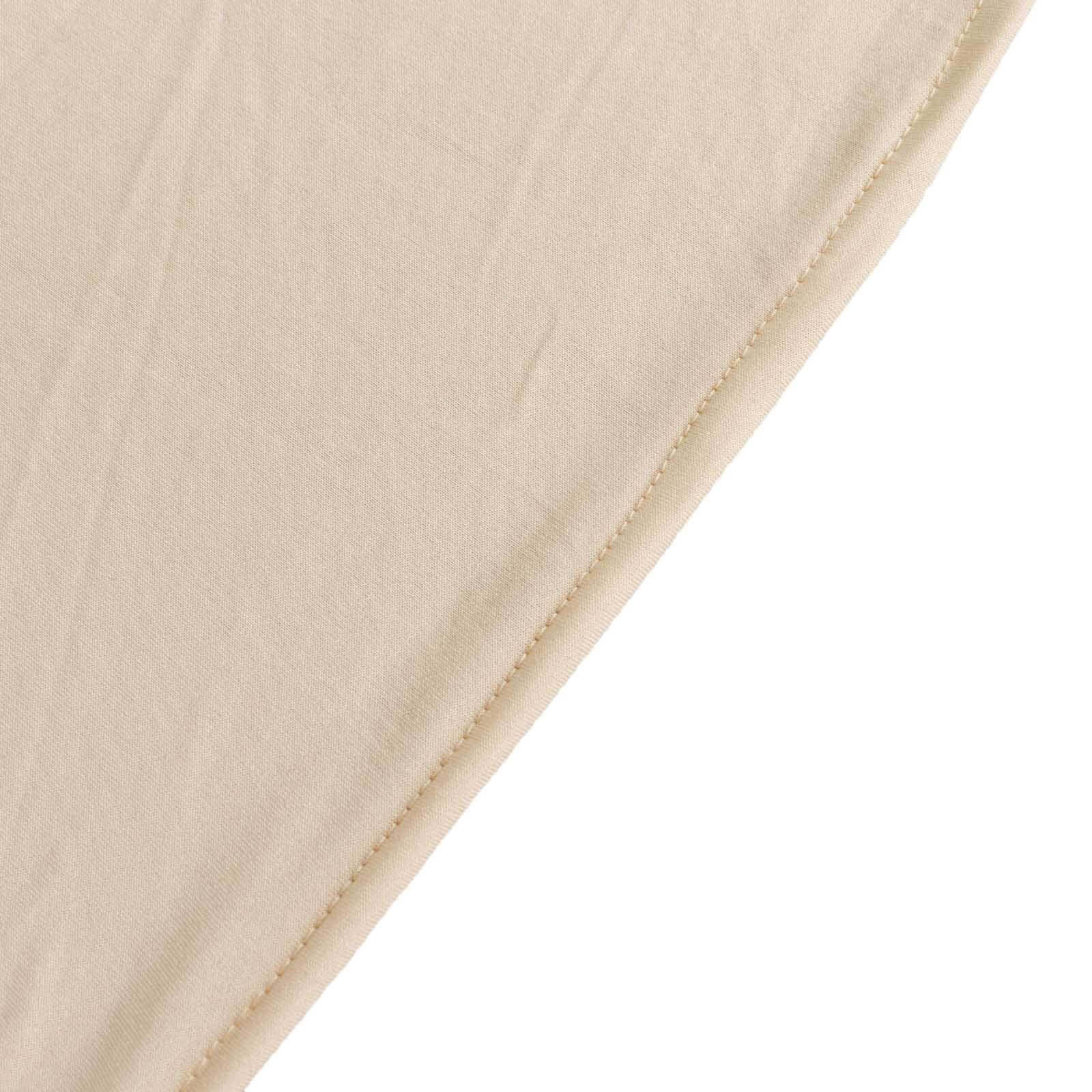 Stretch Spandex Rectangle Tablecloth 48"x30" Beige - Form-Fitting Table Cover - Image 12