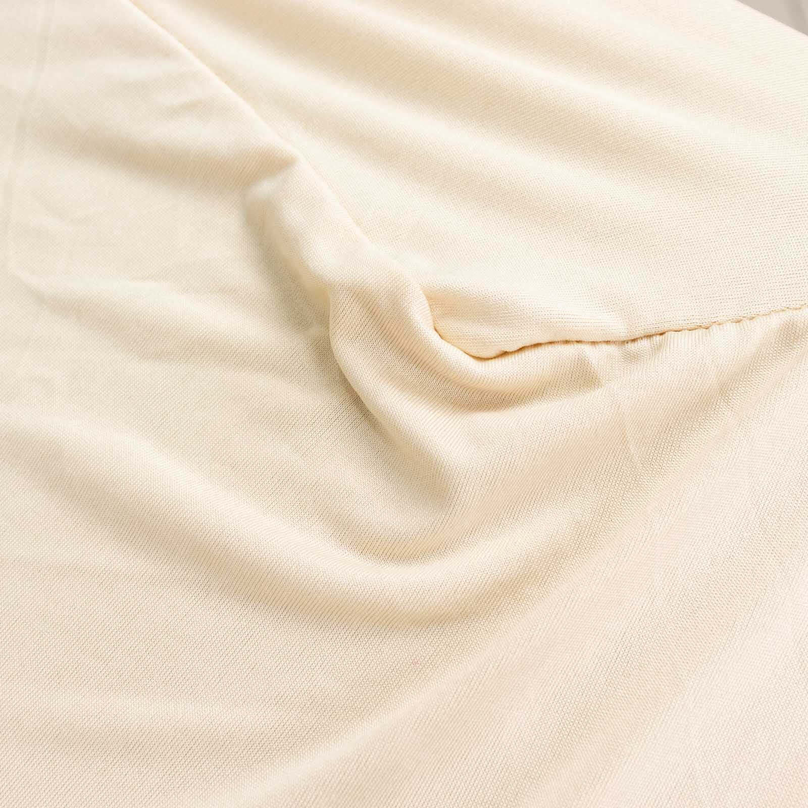 Stretch Spandex Rectangle Tablecloth 48"x30" Beige - Form-Fitting Table Cover - Image 13