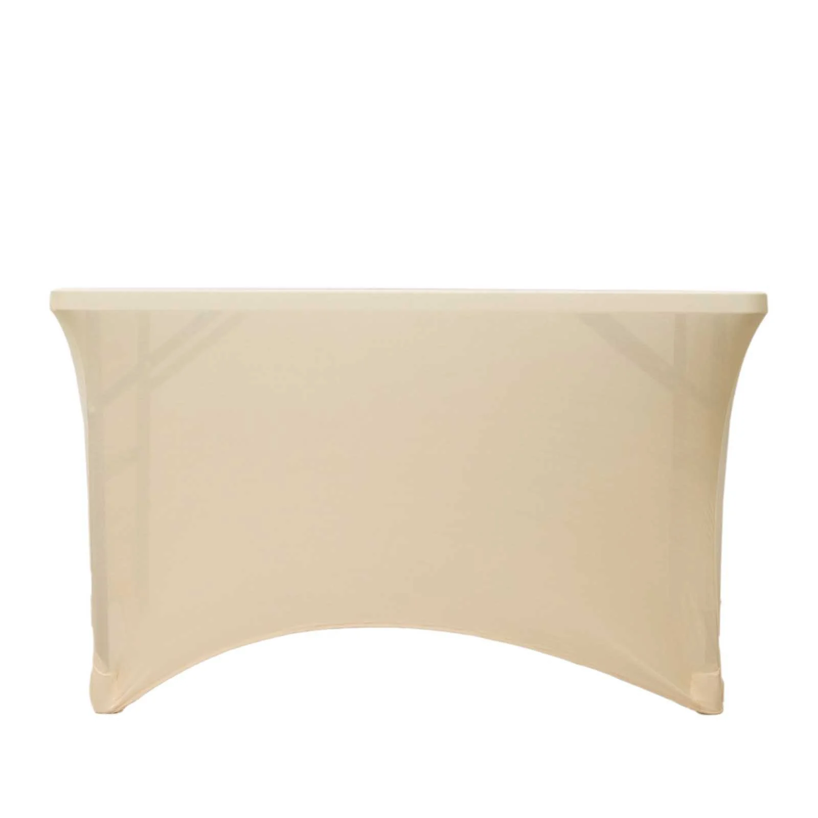 Stretch Spandex Rectangle Tablecloth 48"x30" Beige - Form-Fitting Table Cover - Image 16