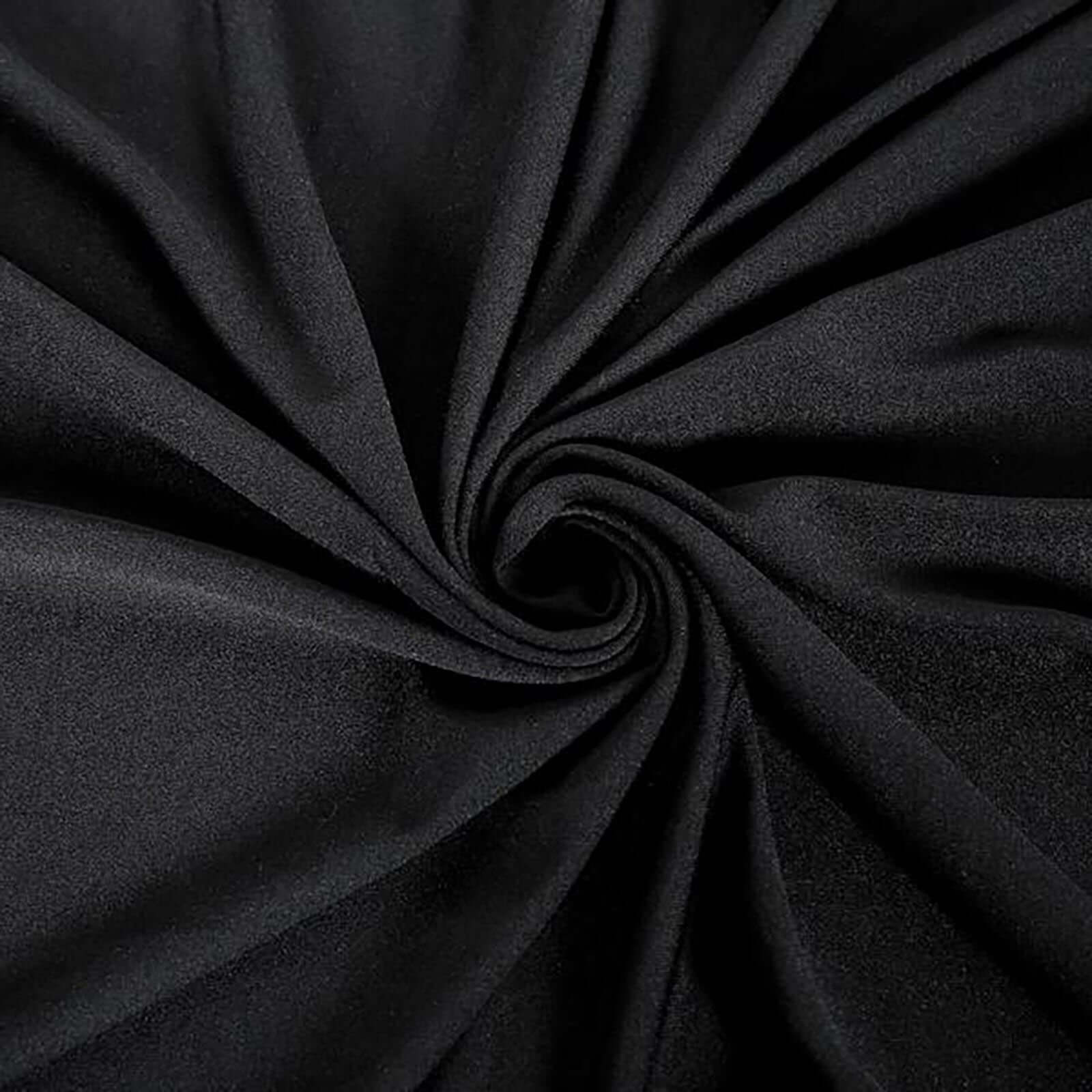 Stretch Spandex Rectangle Tablecloth 48"x30" Black - Form-Fitting Table Cover - Image 3