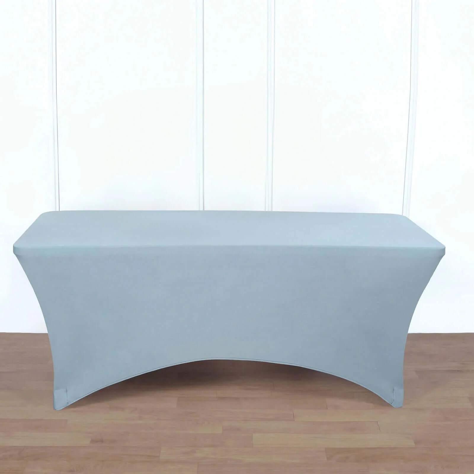 Stretch Spandex Rectangle Tablecloth 6ft Dusty Blue - Wrinkle Free Fitted Table Cover