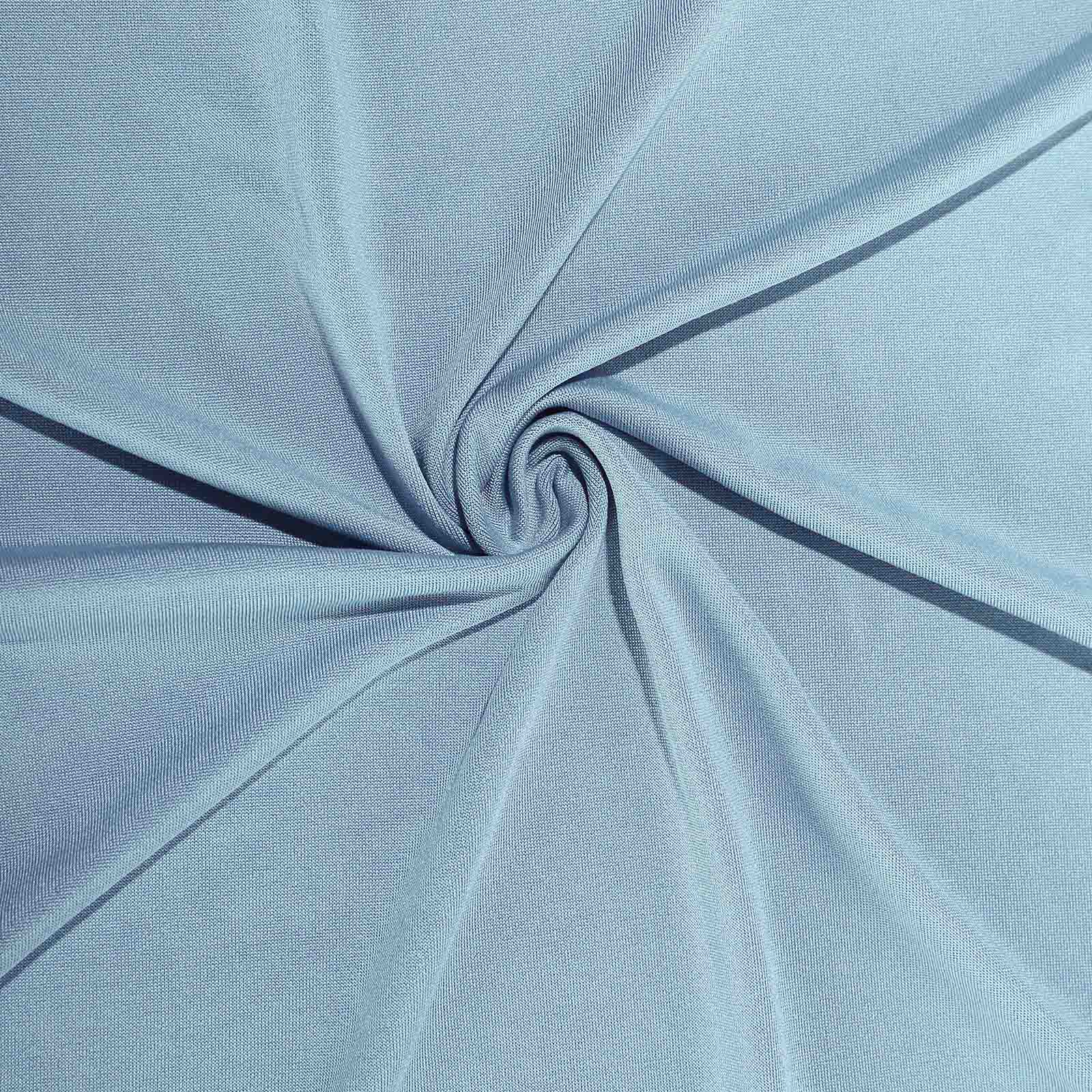 Stretch Spandex Rectangle Tablecloth 6ft Dusty Blue - Wrinkle Free Fitted Table Cover - Image 8