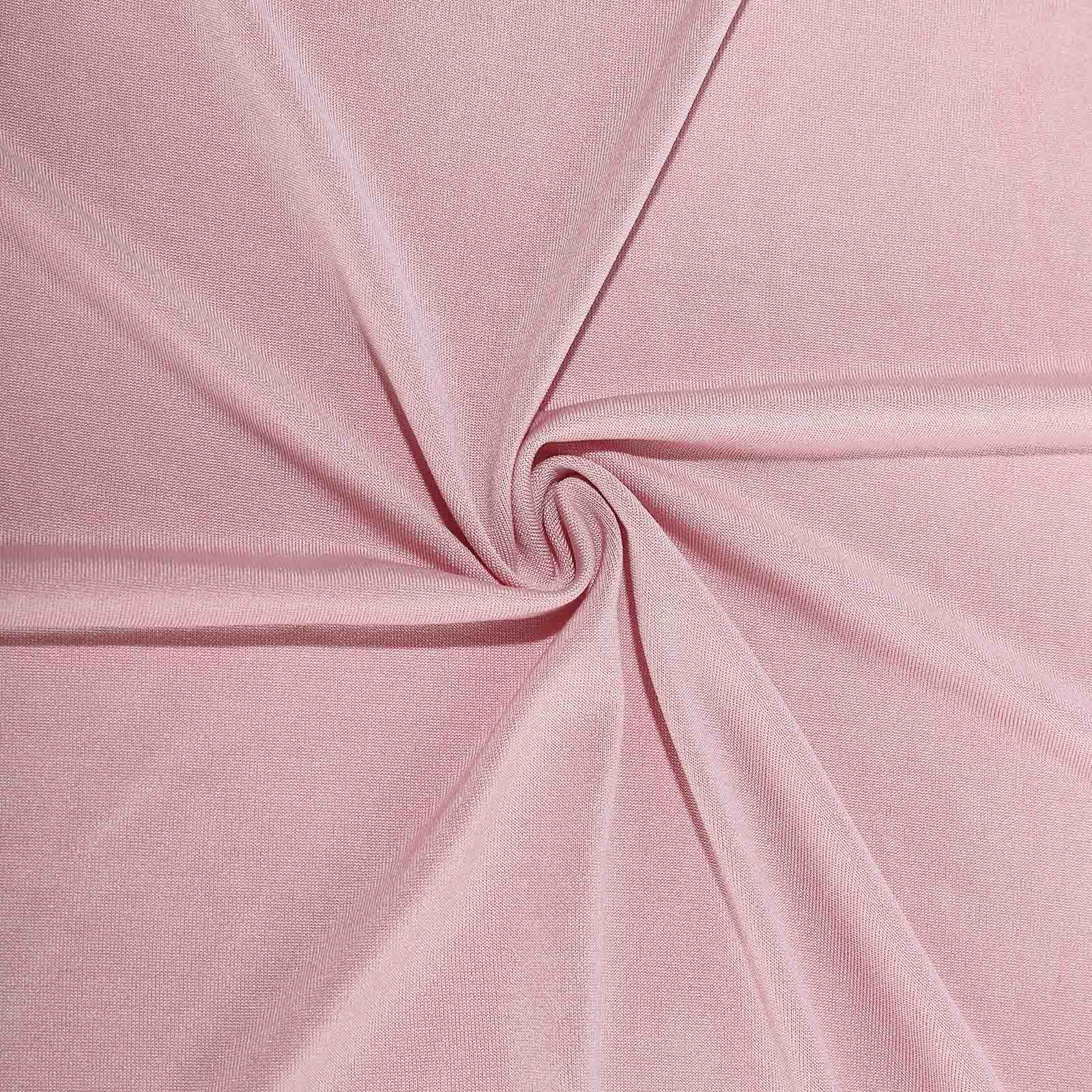 Stretch Spandex Rectangle Tablecloth 6ft Dusty Rose - Wrinkle Free Fitted Table Cover - Image 7