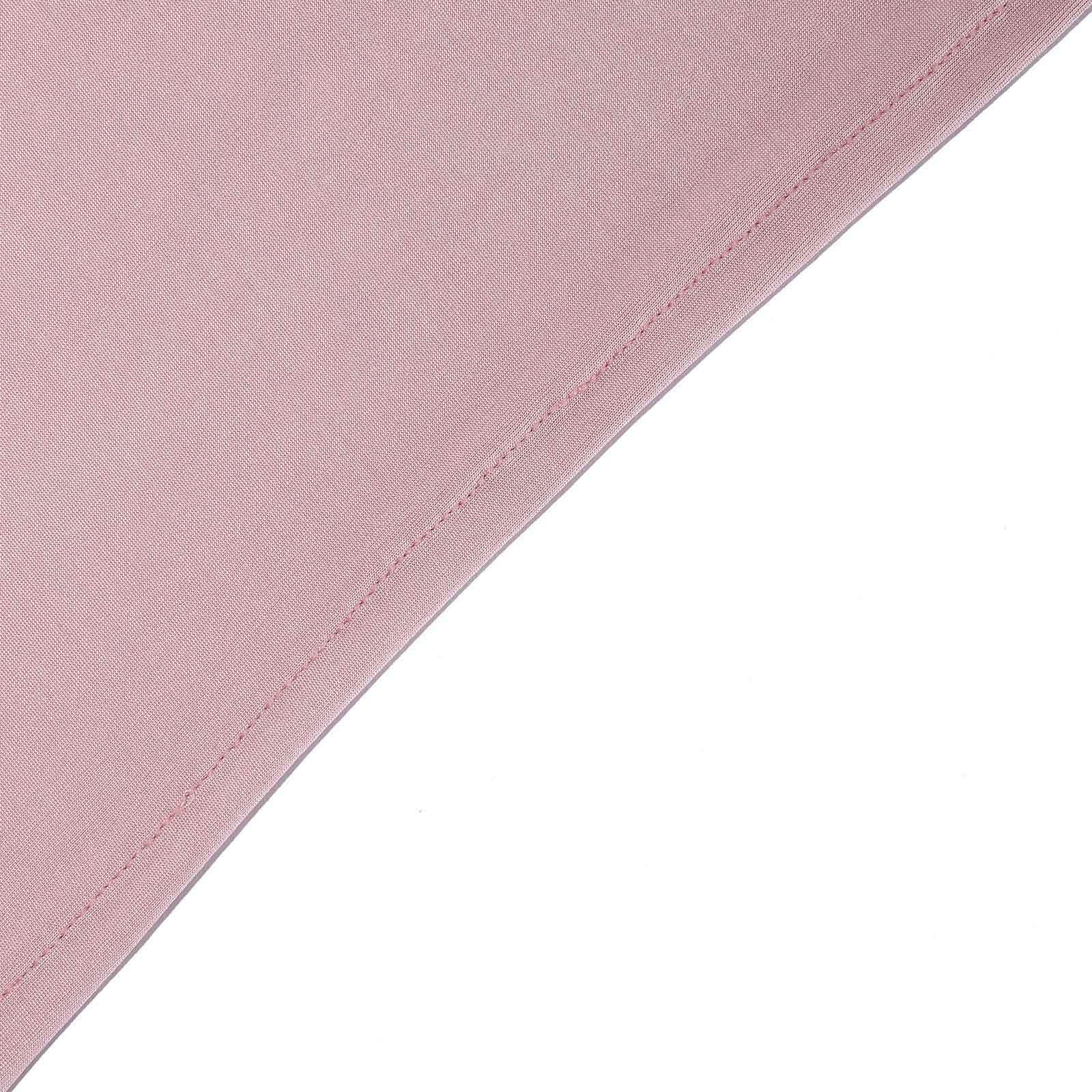 Stretch Spandex Rectangle Tablecloth 6ft Dusty Rose - Wrinkle Free Fitted Table Cover - Image 8