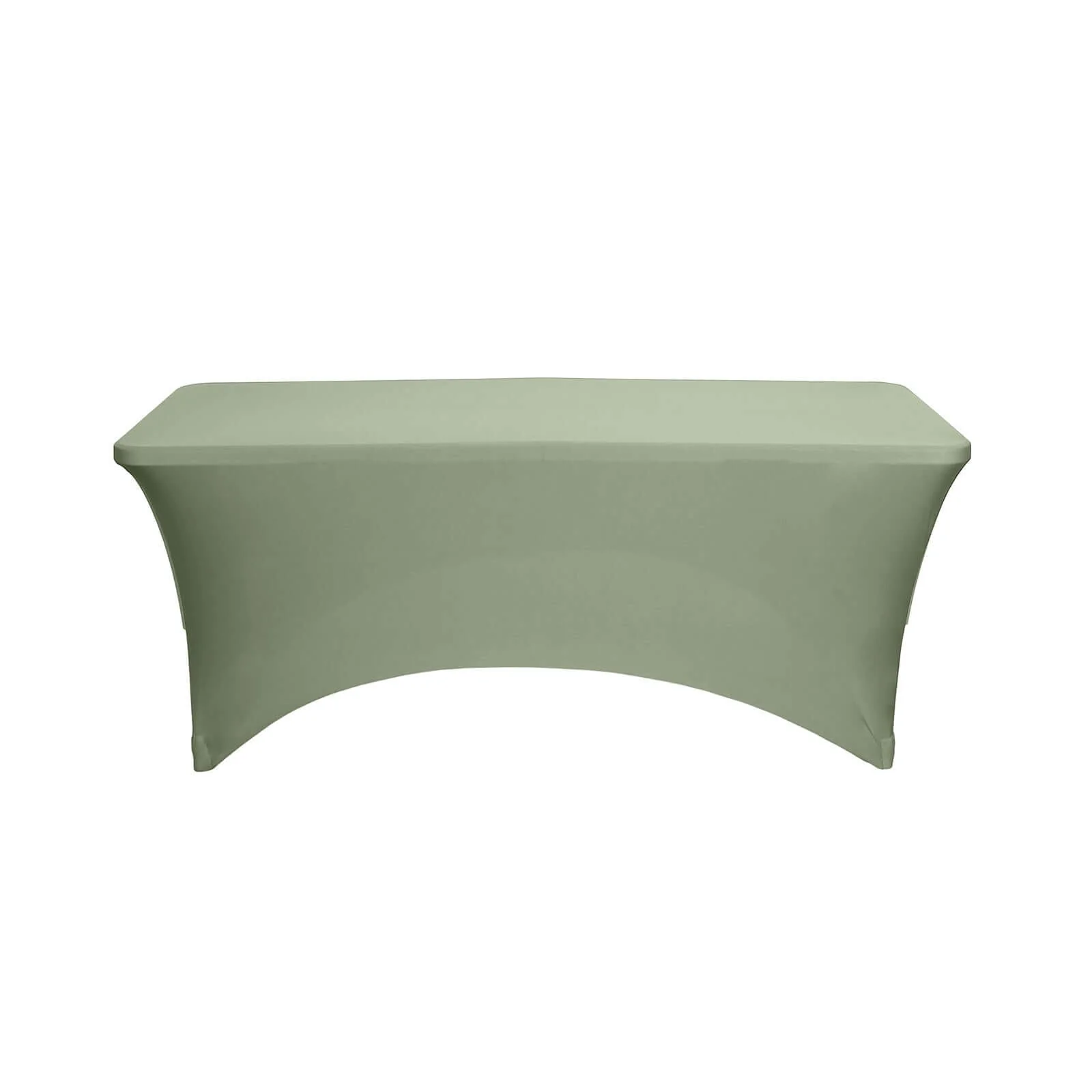 Stretch Spandex Rectangle Tablecloth 6ft Dusty Sage Green - Wrinkle Free Fitted Table Cover - Image 6