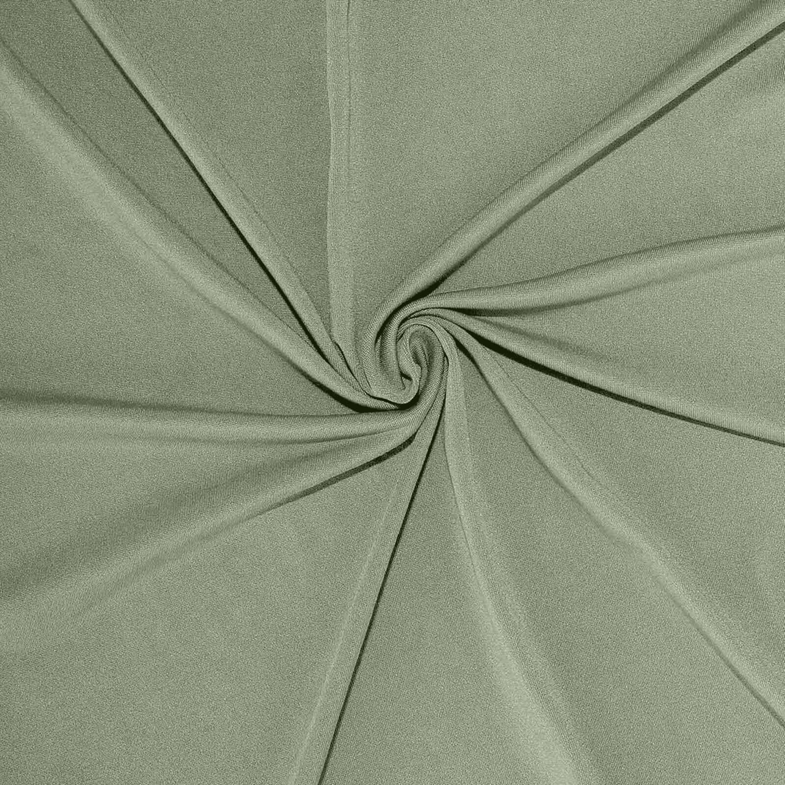 Stretch Spandex Rectangle Tablecloth 6ft Dusty Sage Green - Wrinkle Free Fitted Table Cover - Image 8