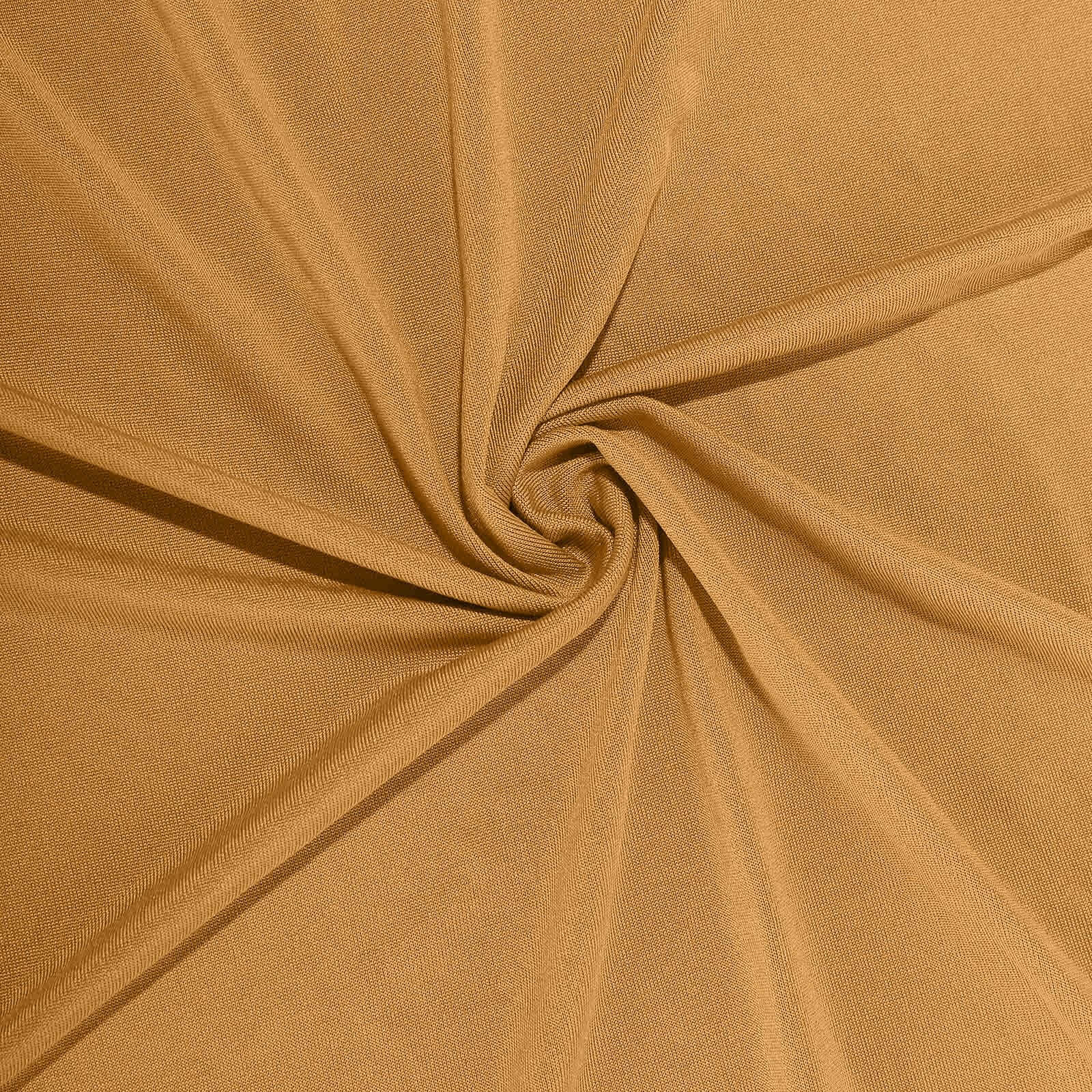 Stretch Spandex Rectangle Tablecloth 6ft Gold - Easy to Maintain Form-Fitting Table Cover for Weddings & Events - Image 6