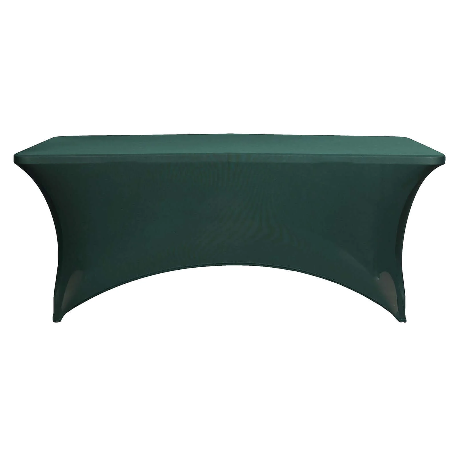 Stretch Spandex Rectangle Tablecloth 6ft Hunter Emerald Green - Wrinkle Free Fitted Table Cover - Image 6