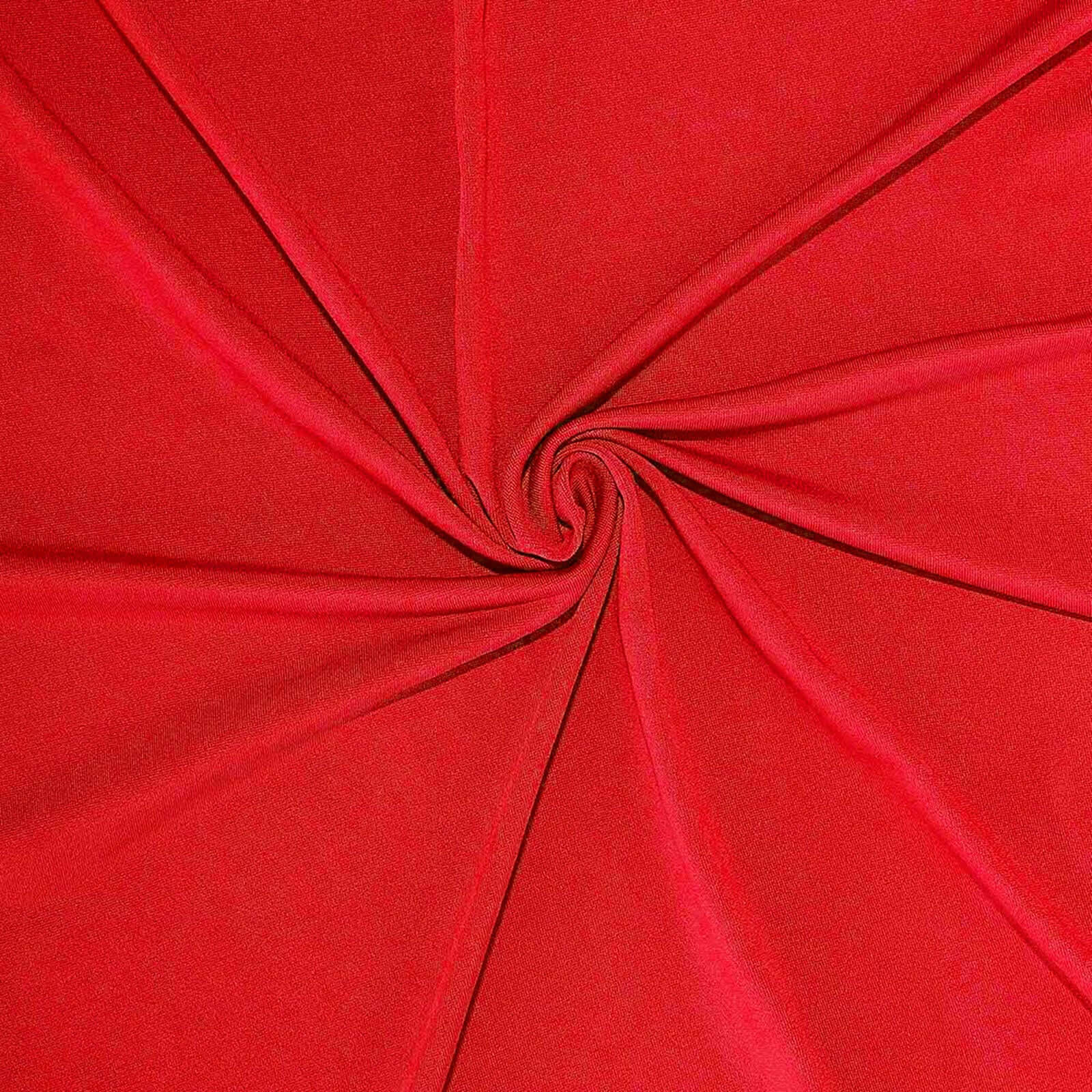 Stretch Spandex Rectangle Tablecloth 6ft Red - Wrinkle Free Fitted Table Cover - Image 7