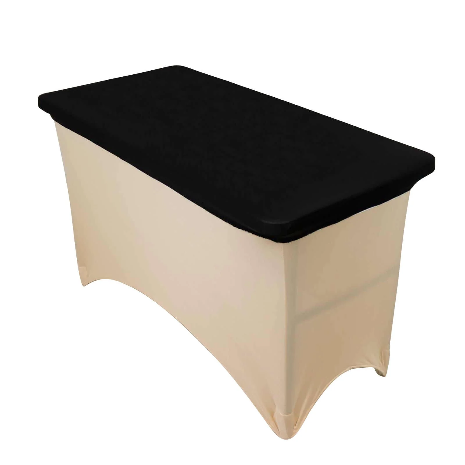 Stretch Spandex Rectangle Tablecloth Top Cover 48"x30" Black - Tailored Fit Table Topper Cap - Image 11