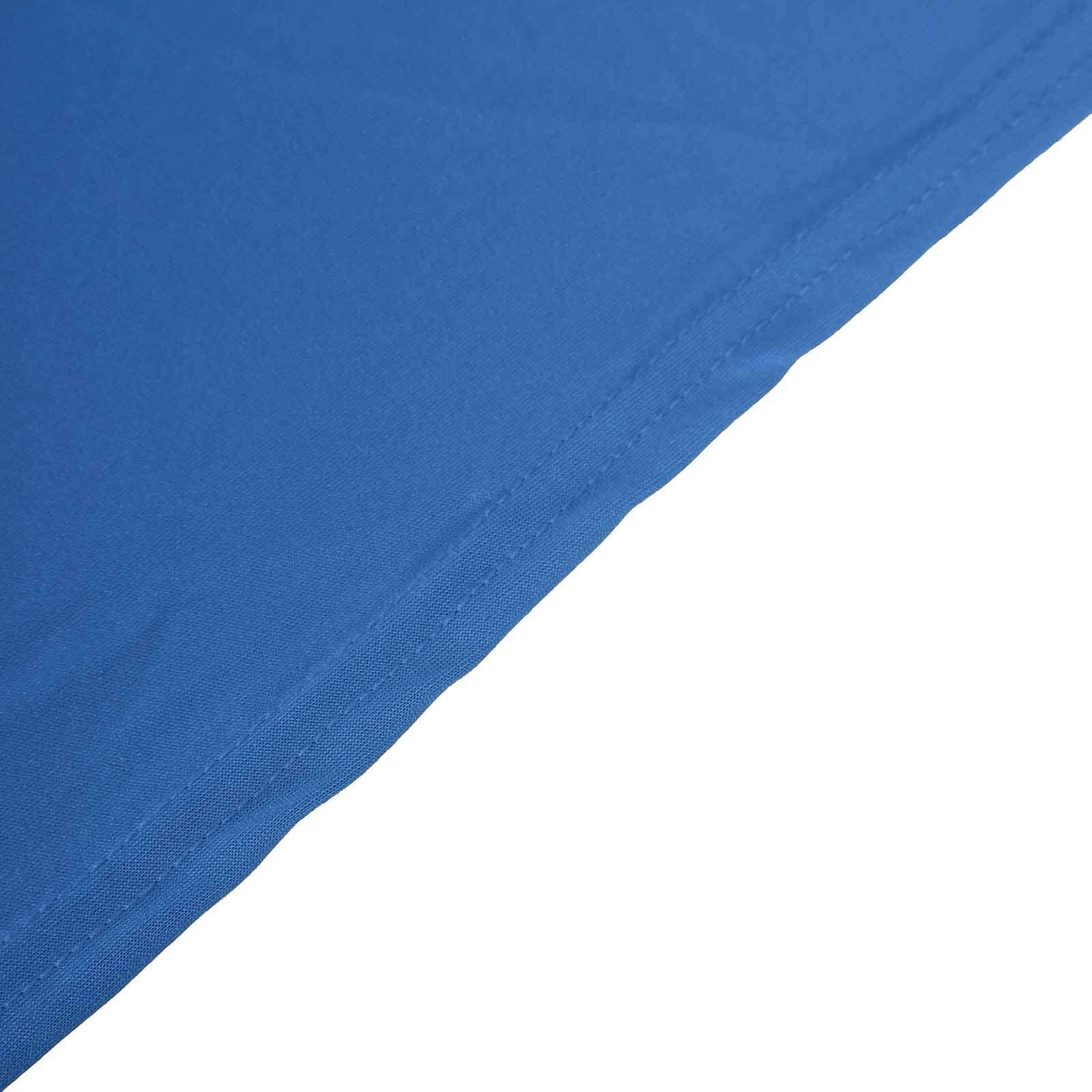 Stretch Spandex Rectangular Table Cover 72"x30" Royal Blue - Curved Open Back Fitted Tablecloth - Image 12