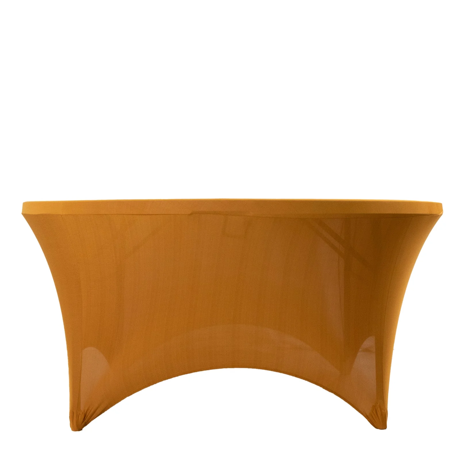 Stretch Spandex Round Tablecloth 5ft Gold - Easy to Maintain Form-Fitting Table Cover - Image 6