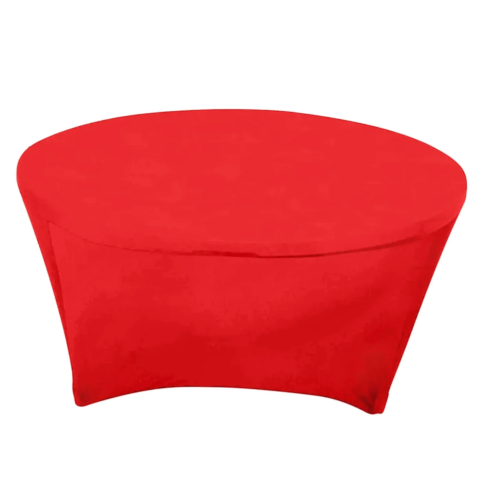 Stretch Spandex Round Tablecloth 6ft Red - Easy to Maintain Form-Fitting Table Cover - Image 4