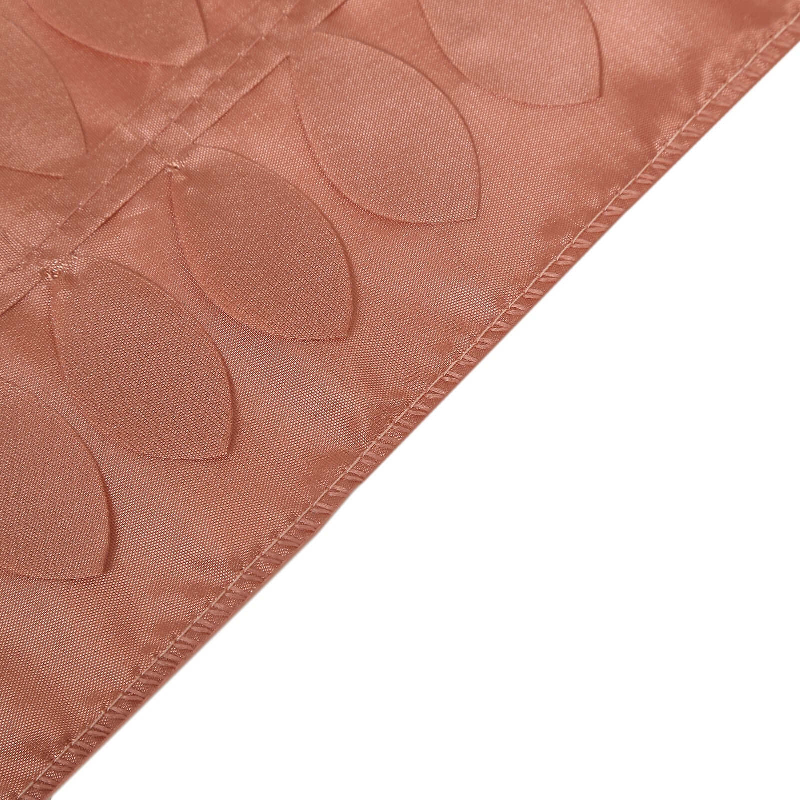 Taffeta Fabric Table Runner 12"x108" Terracotta (Rust) - 3D Leaf Petal Table Decor - Image 3