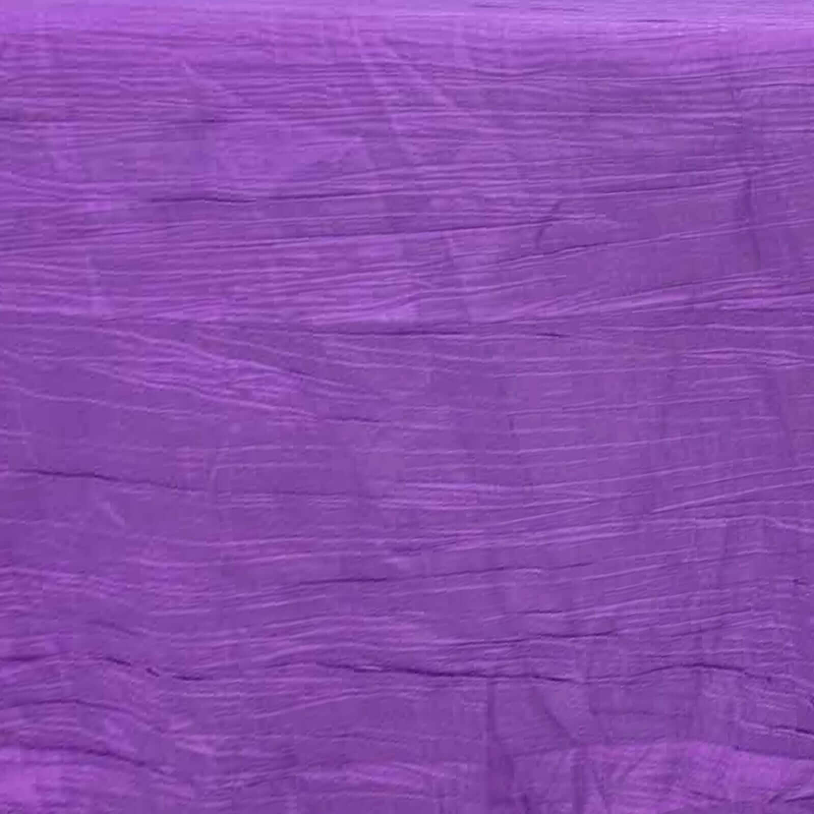 Taffeta Rectangle Tablecloth 60"x102" Purple Accordion Crinkle Table Cover - Image 11