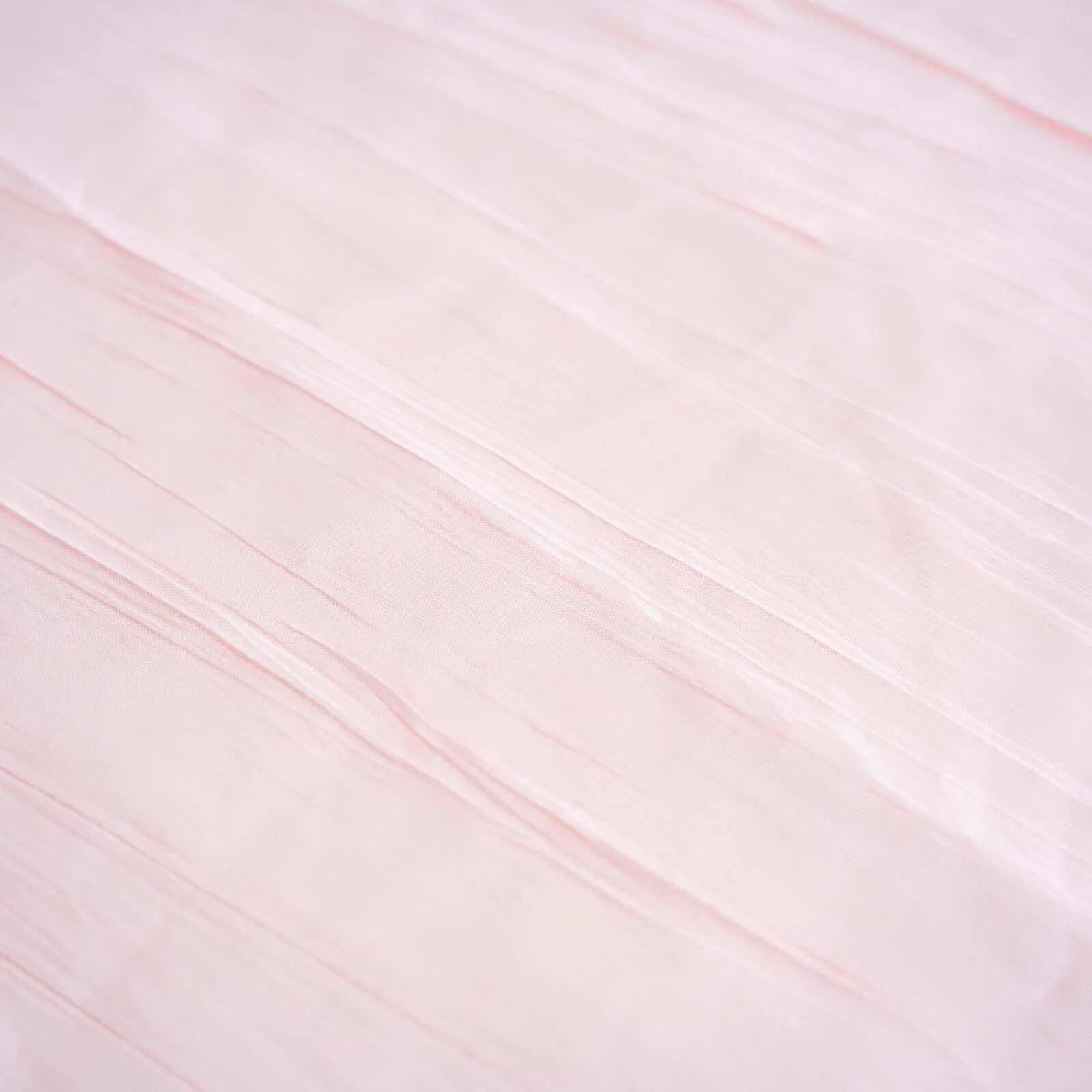 Taffeta Rectangle Tablecloth 90"x132" Blush with Accordion Crinkle Design - Seamless Finish - Image 6