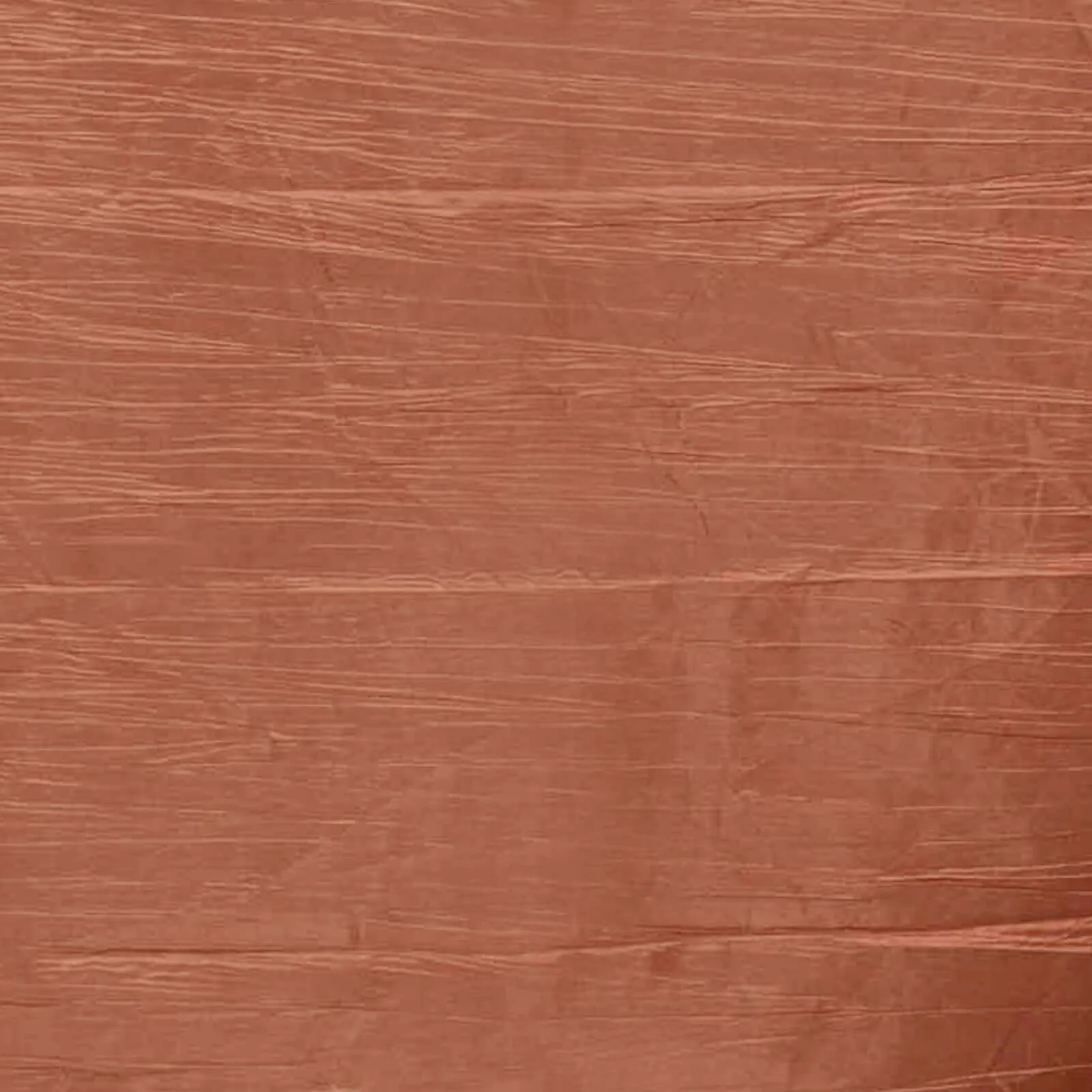 Taffeta Rectangle Tablecloth 90"x132" Terracotta (Rust) with Accordion Crinkle Design - Seamless Finish - Image 6