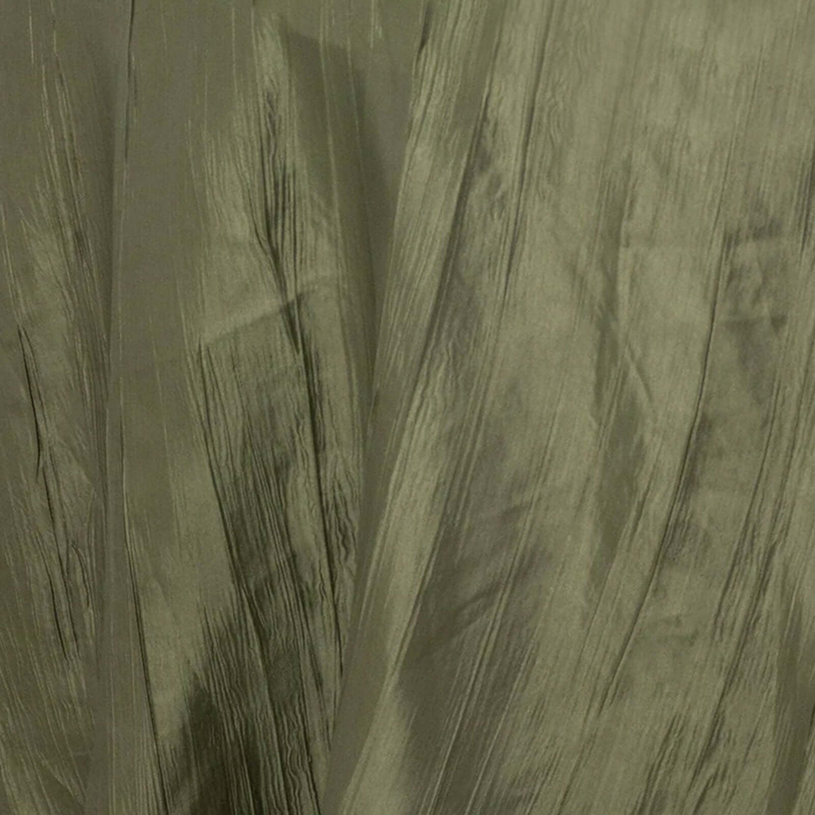 Taffeta Rectangle Tablecloth 90"x156" Dusty Sage Green with Accordion Crinkle Design - Seamless Finish - Image 8