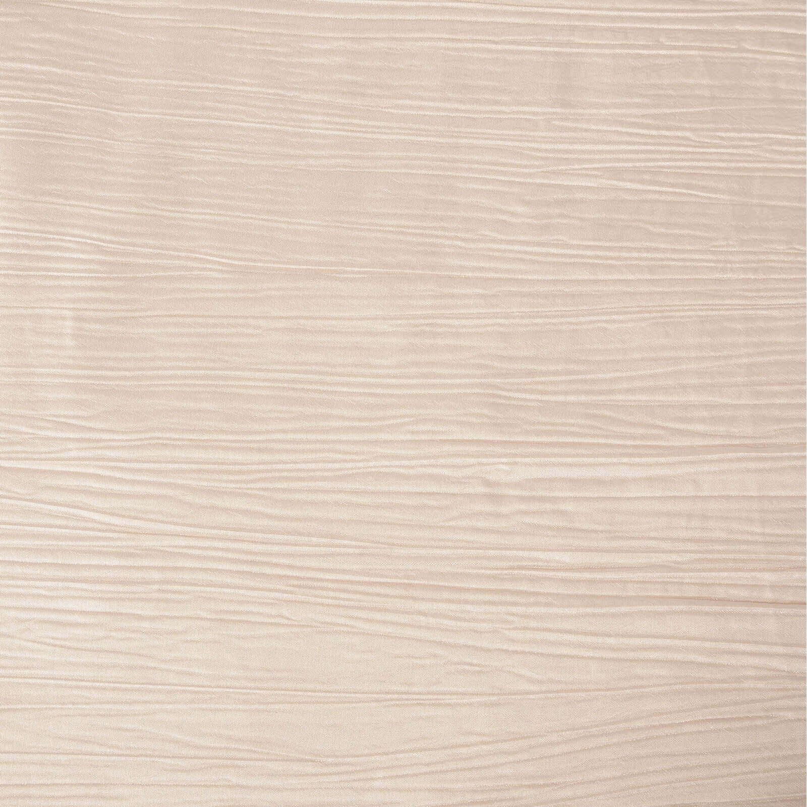 Taffeta Round Tablecloth 120" Beige with Accordion Crinkle Design - Seamless Finish - Image 7