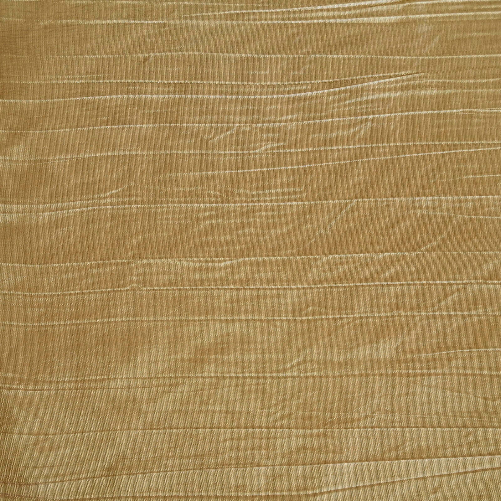 Taffeta Round Tablecloth 120" Gold with Accordion Crinkle Design - Seamless Finish for Weddings and Banquets - Image 8