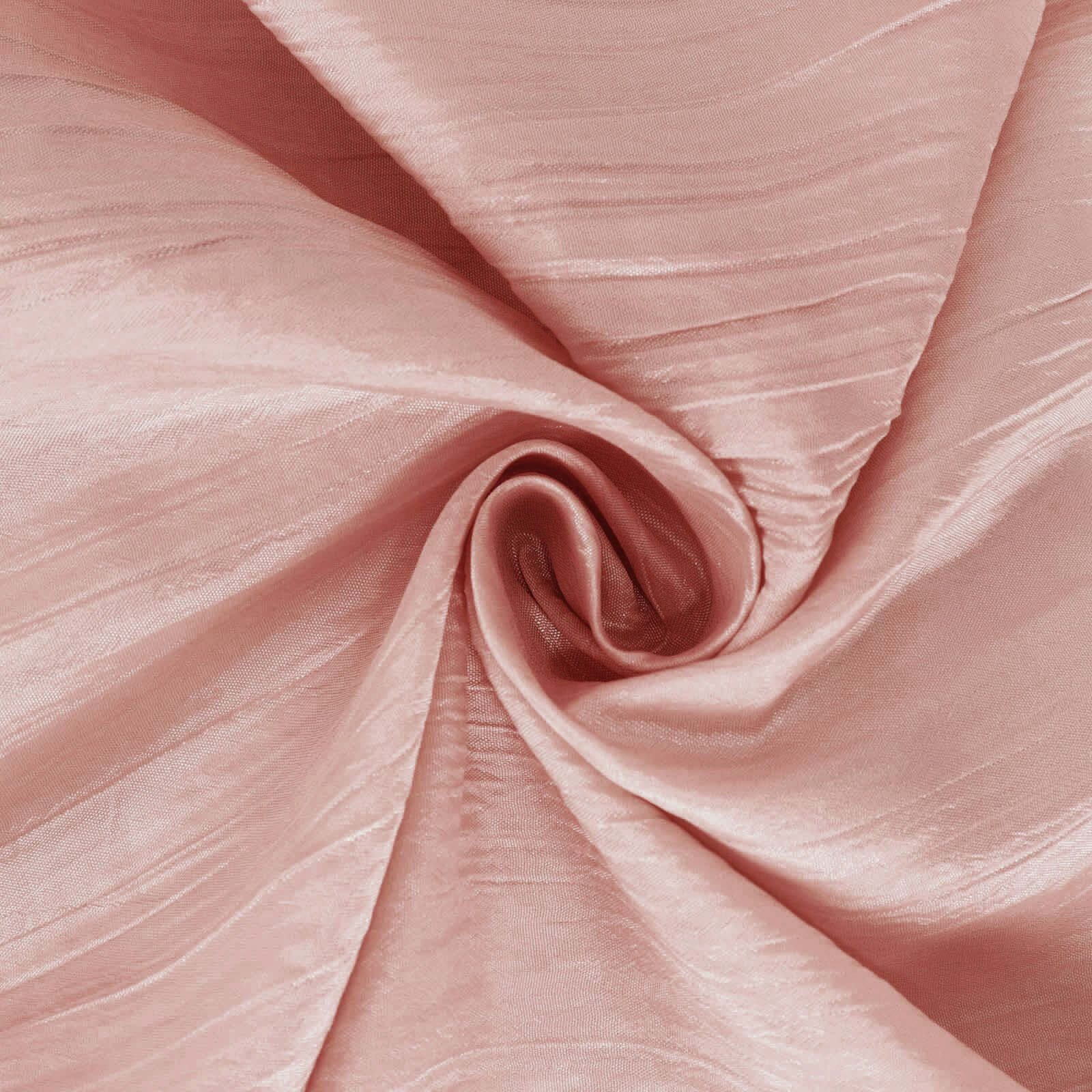 Taffeta Round Tablecloth 132" Dusty Rose Accordion Crinkle Table Cover - Image 8