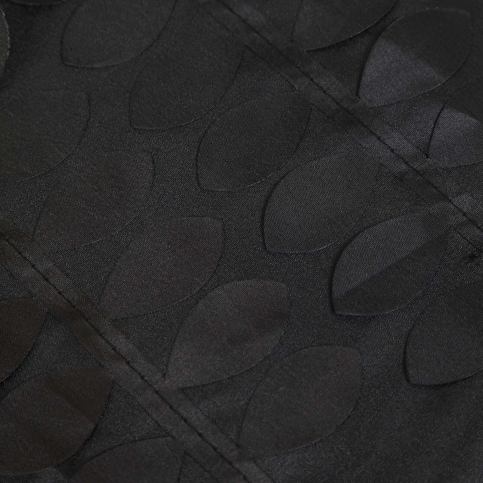 Taffeta Square Table Overlay 54"x54" Black - 3D Leaf Petal Design for Upscale Gatherings - Image 6