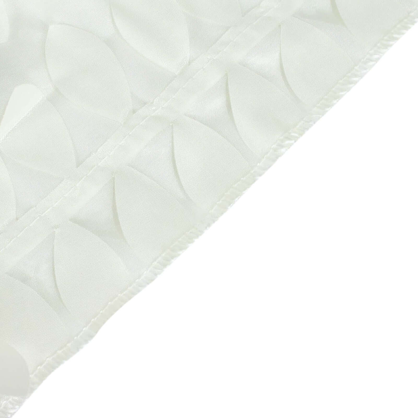 Taffeta Square Table Overlay 54"x54" Ivory - 3D Leaf Petal Tablecloth Topper - Image 6