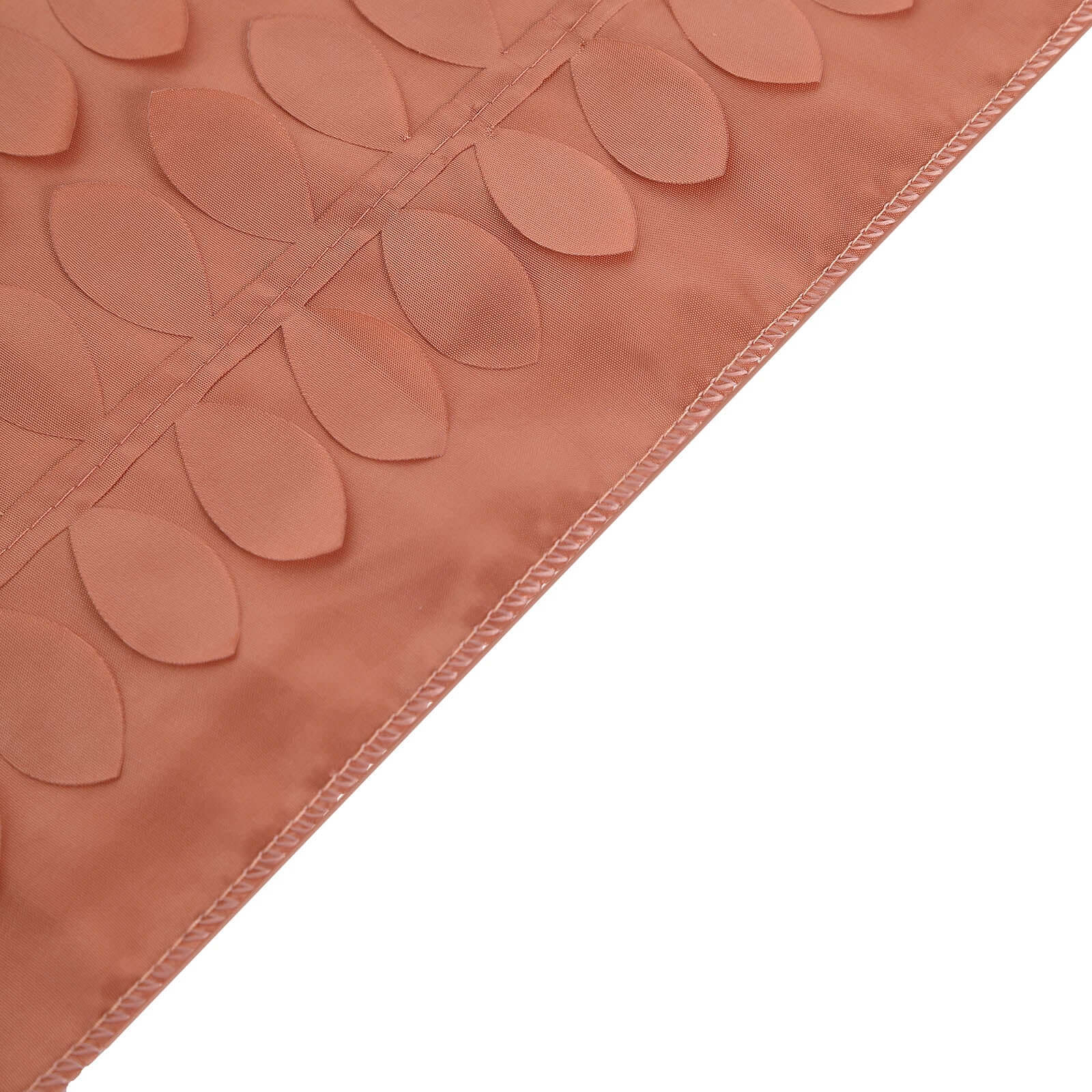 Taffeta Square Table Overlay 54"x54" Terracotta (Rust) - 3D Leaf Petal Tablecloth Topper - Image 5