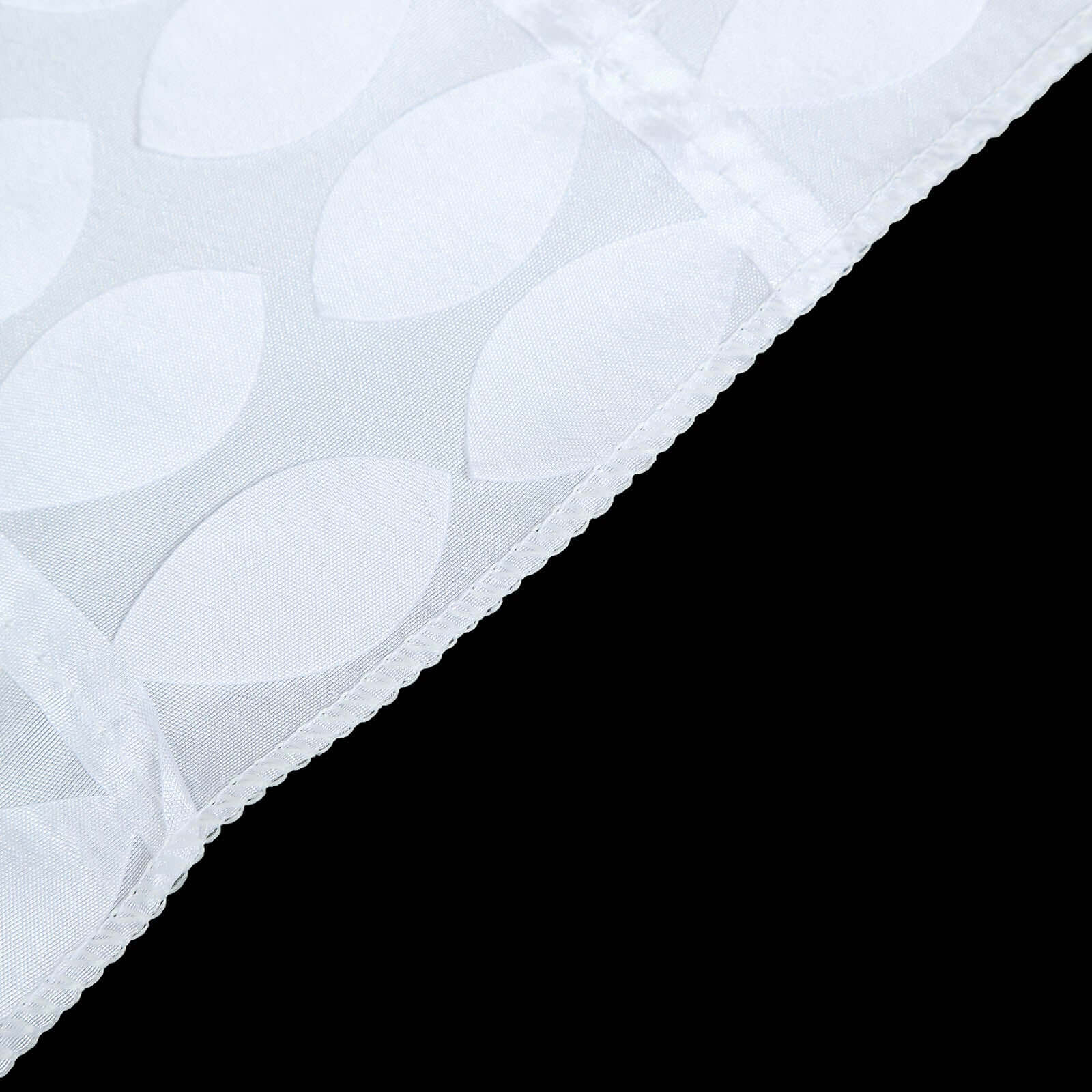 Taffeta Square Table Overlay 54"x54" White - 3D Leaf Petal Design for Upscale Gatherings - Image 5