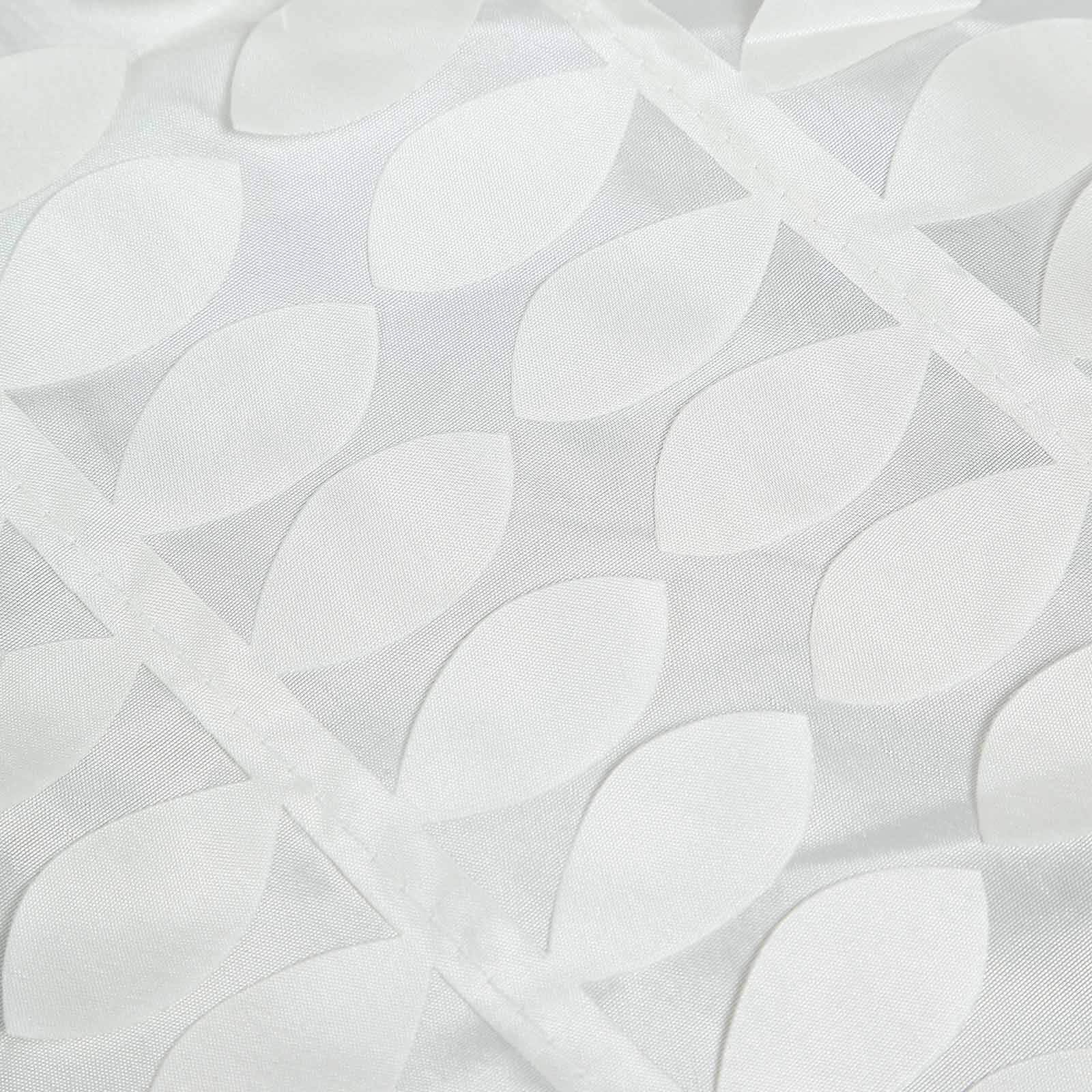 Taffeta Square Tablecloth 54"x54" Ivory - 3D Leaf Petal Table Cover - Image 11