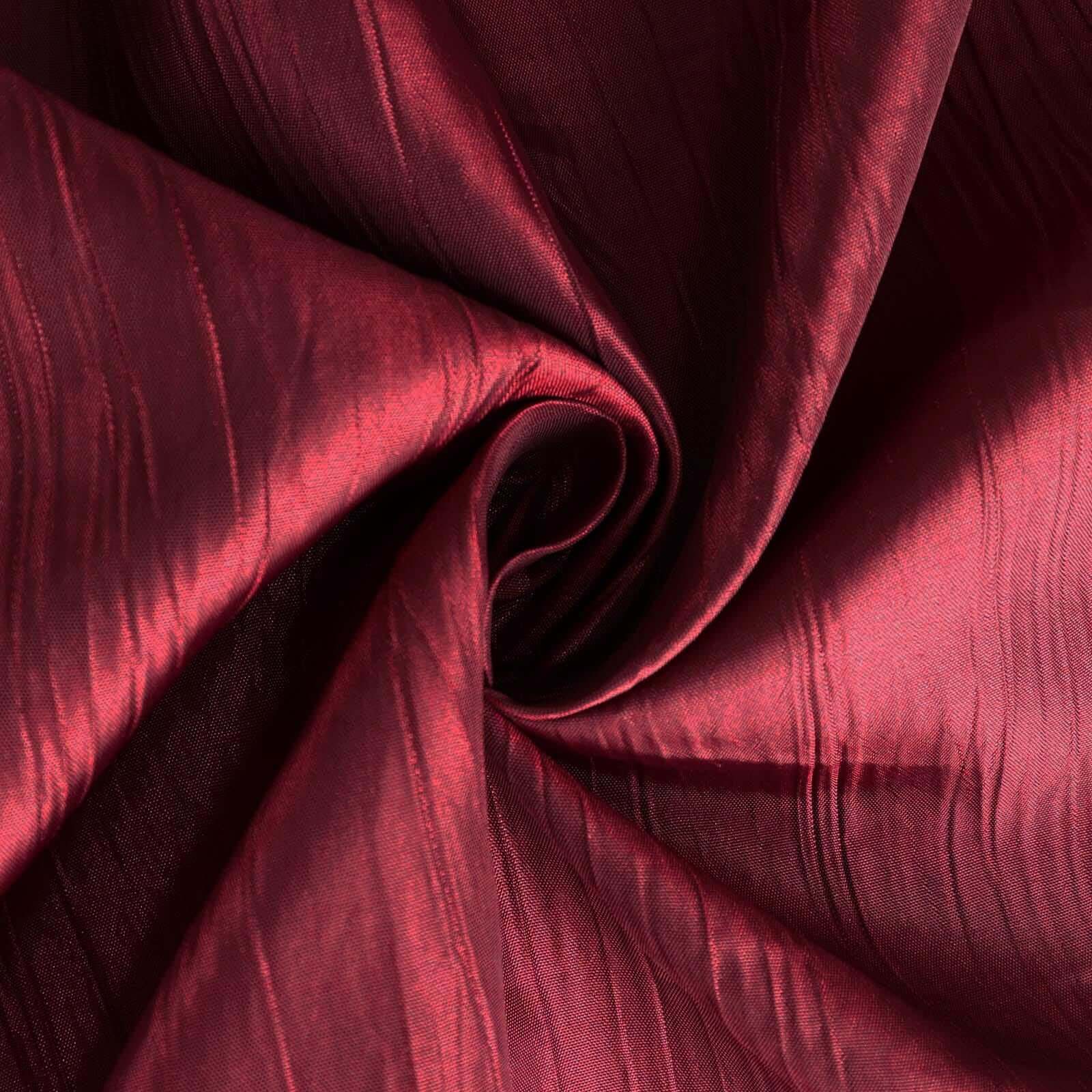 Taffeta Table Overlay 72"x72" Burgundy - Accordion Crinkle Table Topper - Image 8