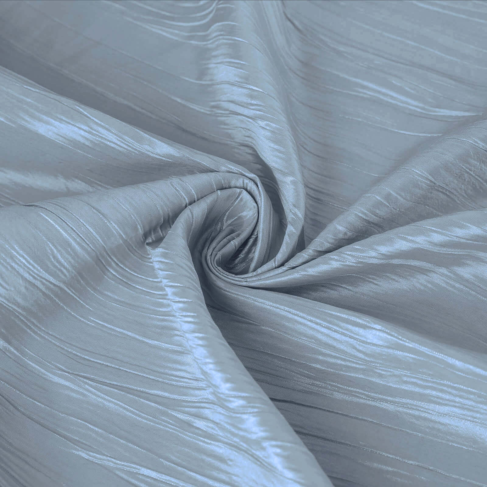Taffeta Table Overlay 72"x72" Dusty Blue - Accordion Crinkle Table Topper - Image 8