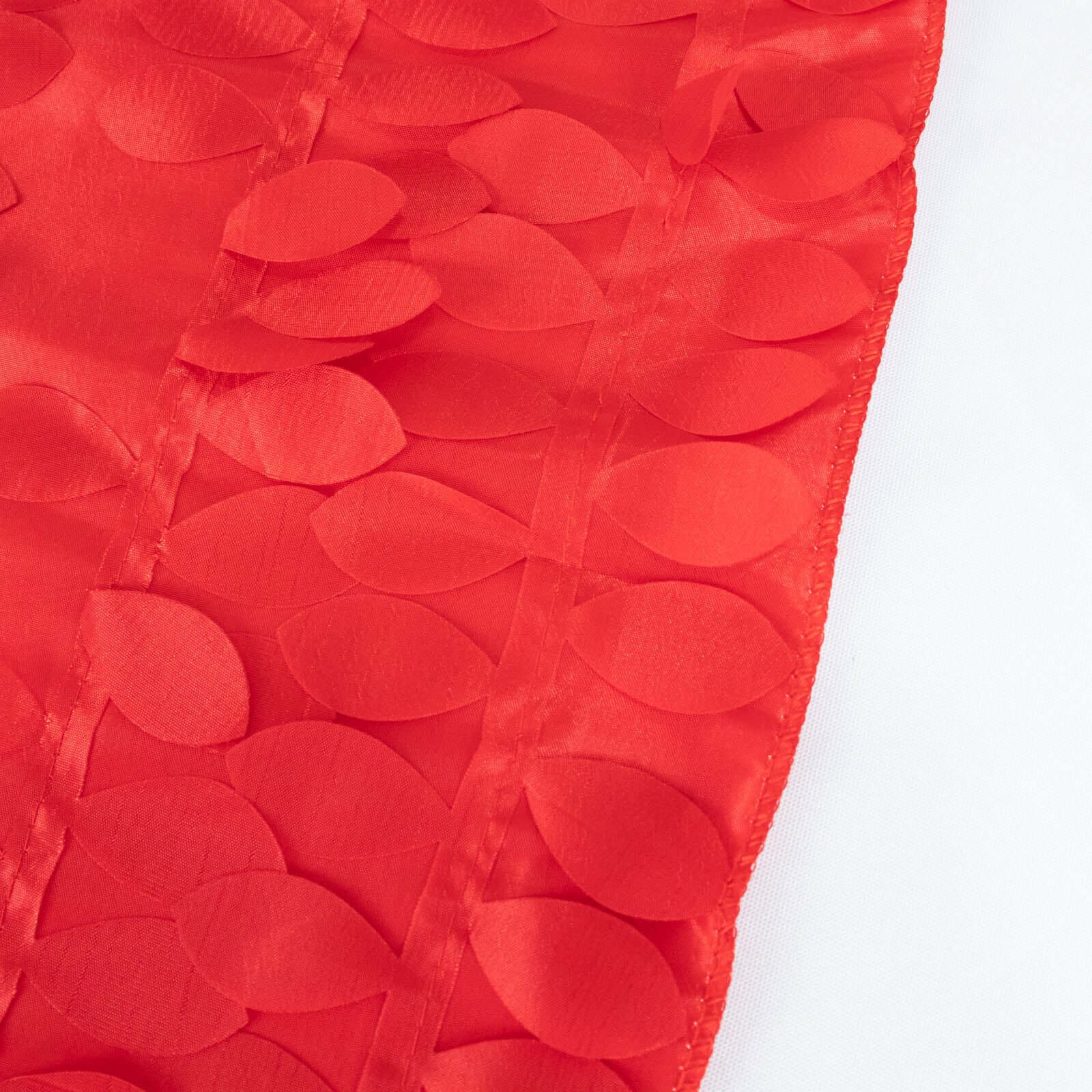 Taffeta Table Overlay 72"x72" Red - 3D Leaf Petal Table Topper - Image 9