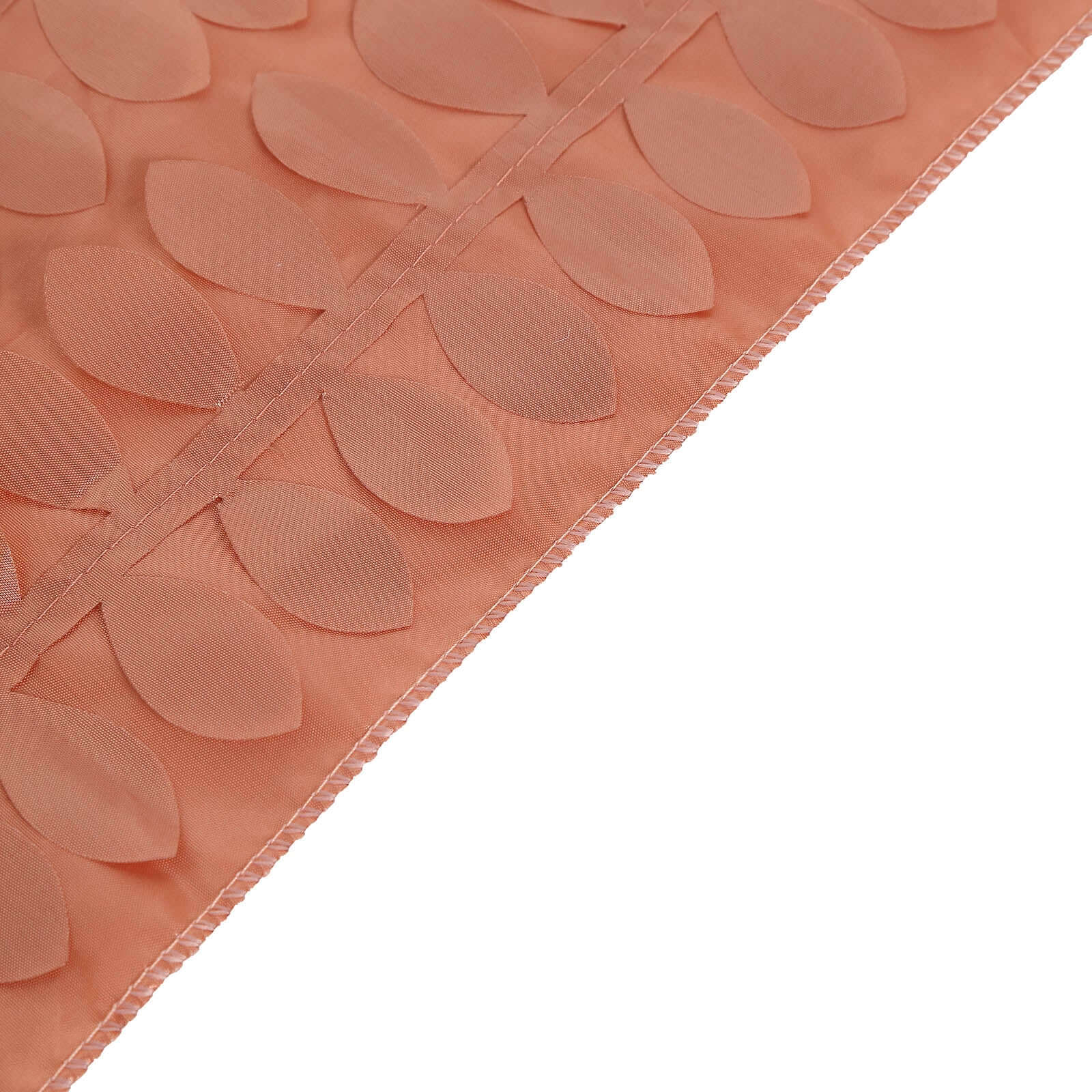 Taffeta Table Overlay 72"x72" Terracotta (Rust) - 3D Leaf Petal Table Topper - Image 8