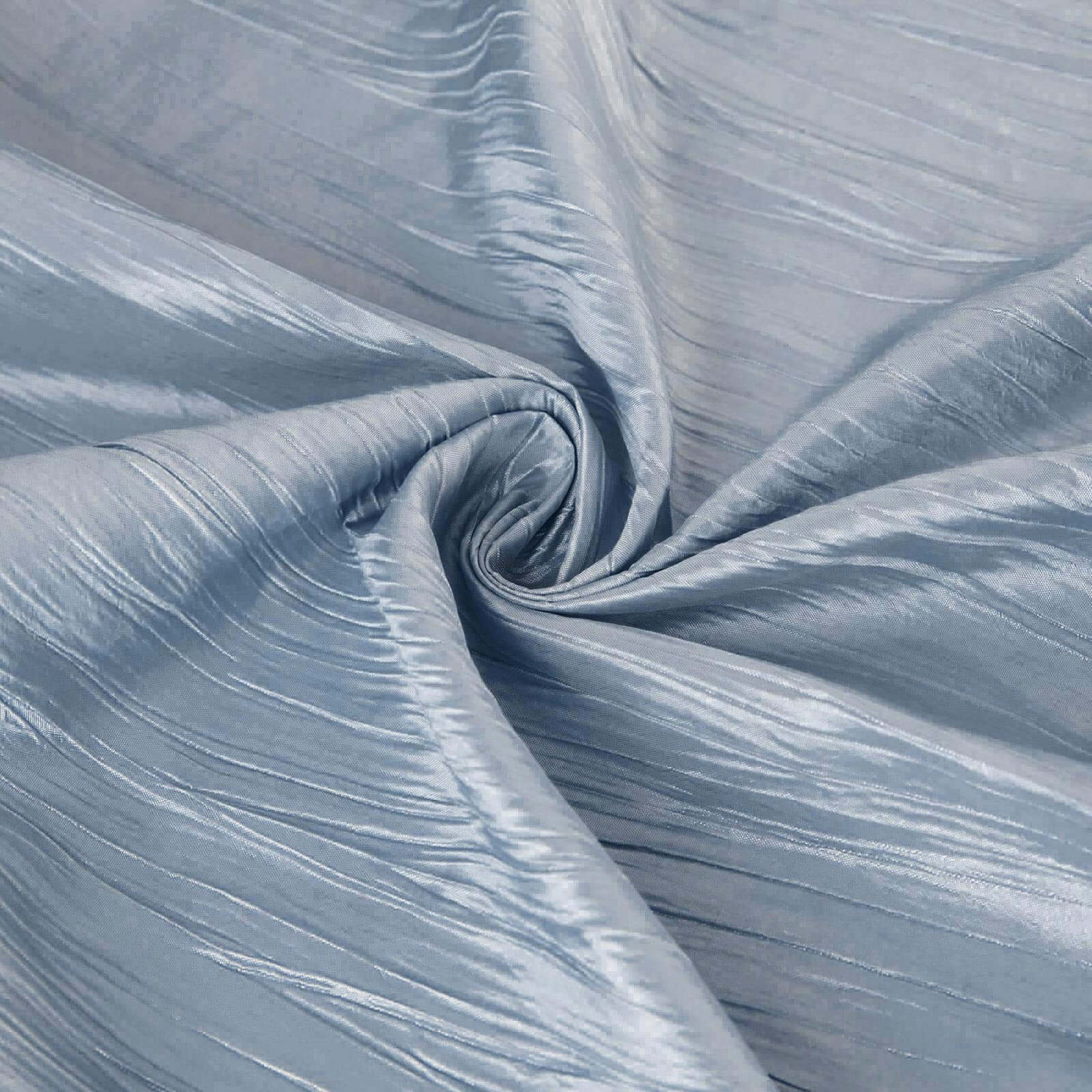 Taffeta Table Overlay 90"x90" Dusty Blue - Accordion Crinkle Table Topper - Image 8