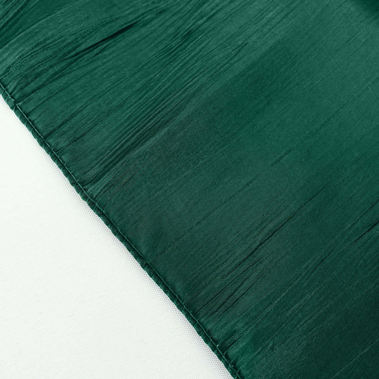 Taffeta Table Overlay 90"x90" Hunter Emerald Green - Accordion Crinkle Table Topper - Image 13