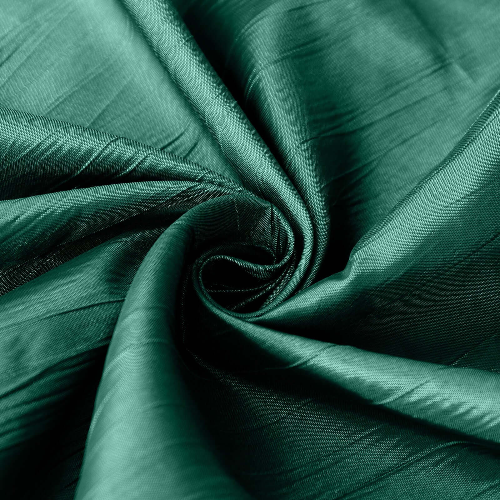 Taffeta Table Overlay 90"x90" Hunter Emerald Green - Accordion Crinkle Table Topper - Image 15